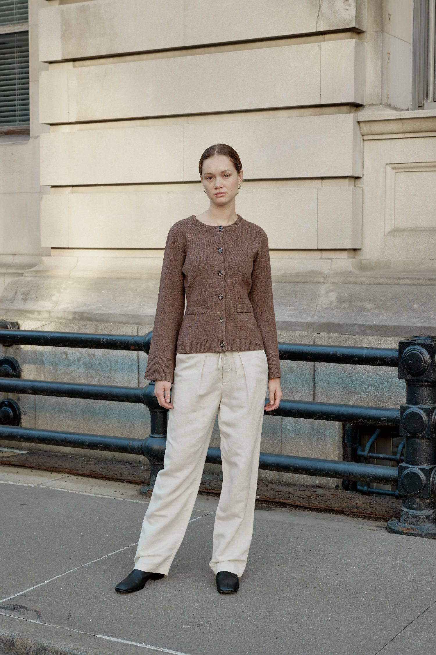 8406224437469, The Tyler Cardigan, Outerwear, Mod Ref, Acrylic,beige,bell sleeves,Black,Button up,Cardigan,Casual,cf-color-beige,cf-color-black,cf-color-oatmeal,cf-size-l,cf-size-m,cf-size-s,cf-size-xl,cf-size-xs,cf-vendor-mod-ref,Colder Seasons,Collar,collared,Cotton,fall,heavy weight,Knit,Matching Set,Mod Ref,modref,new,nylon,Oatmeal,polyester,Pullover,Rib Knit,semi-cropped,set,Sets,shawl,shawl collar,Soft Knit,tonal,Transitional,winter,Women's, Information The Tyler Cardigan features slightly flared slee
