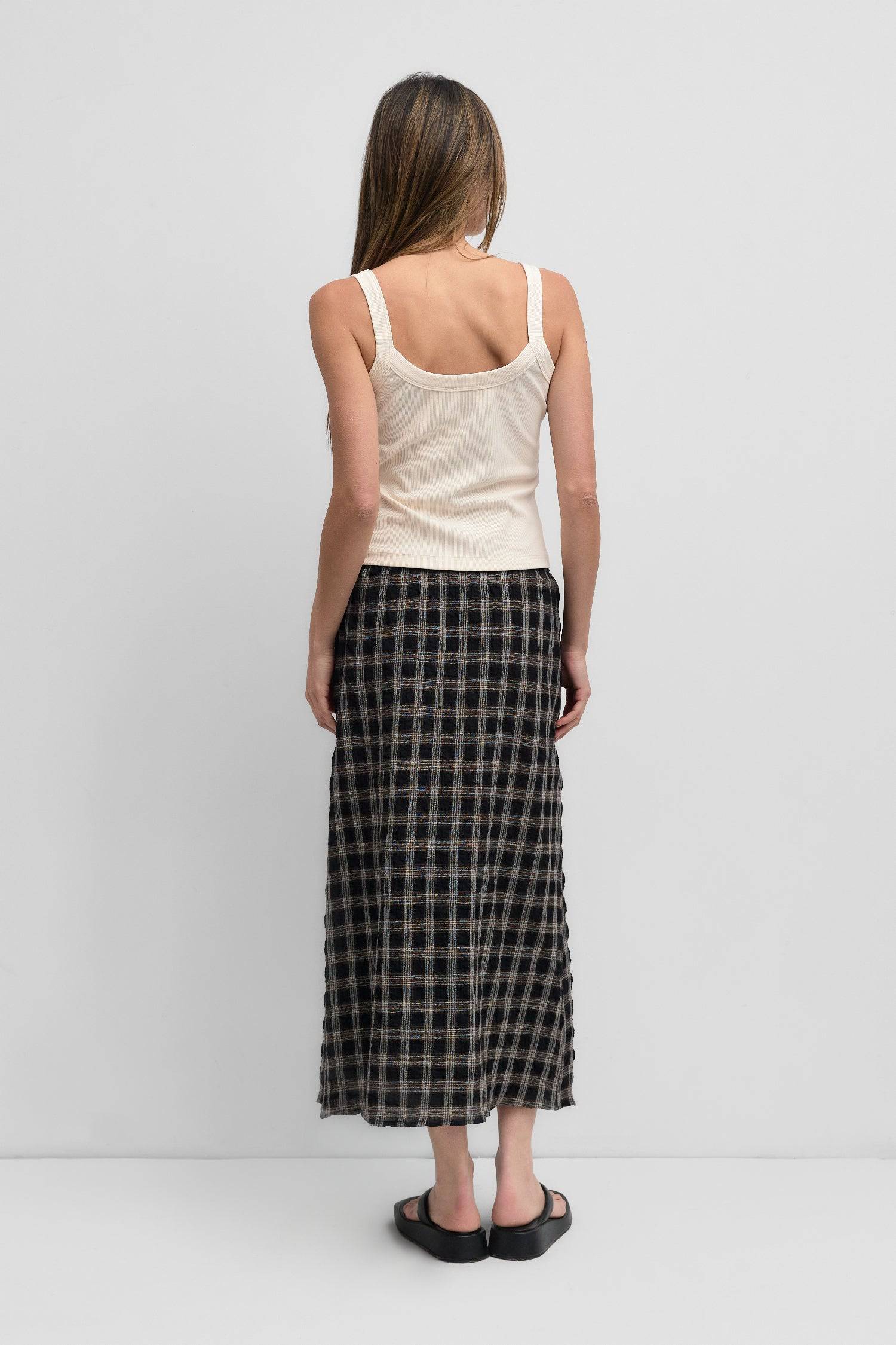 8677887049949, The Shay Tank Top, Tops, Mod Ref, Casual,cf-color-charcoal,cf-color-cream,cf-size-l,cf-size-m,cf-size-s,Charcoal,Cream,Crop Top,Everyday,Fitted,Form Fitting,Midi,Ribbed Top,slim fit,Slit,Square Neckline,Squared Neckline,stretch,Stretchy,Summer,tank,Tank Top,top,Tops,Womens, Information The Shay Tank Top is your new wardrobe staple, featuring a fitted bodice and a stylish square neckline for a contemporary look. The ribbed knit adds texture, while the scooped back neck detail adds a touch of f