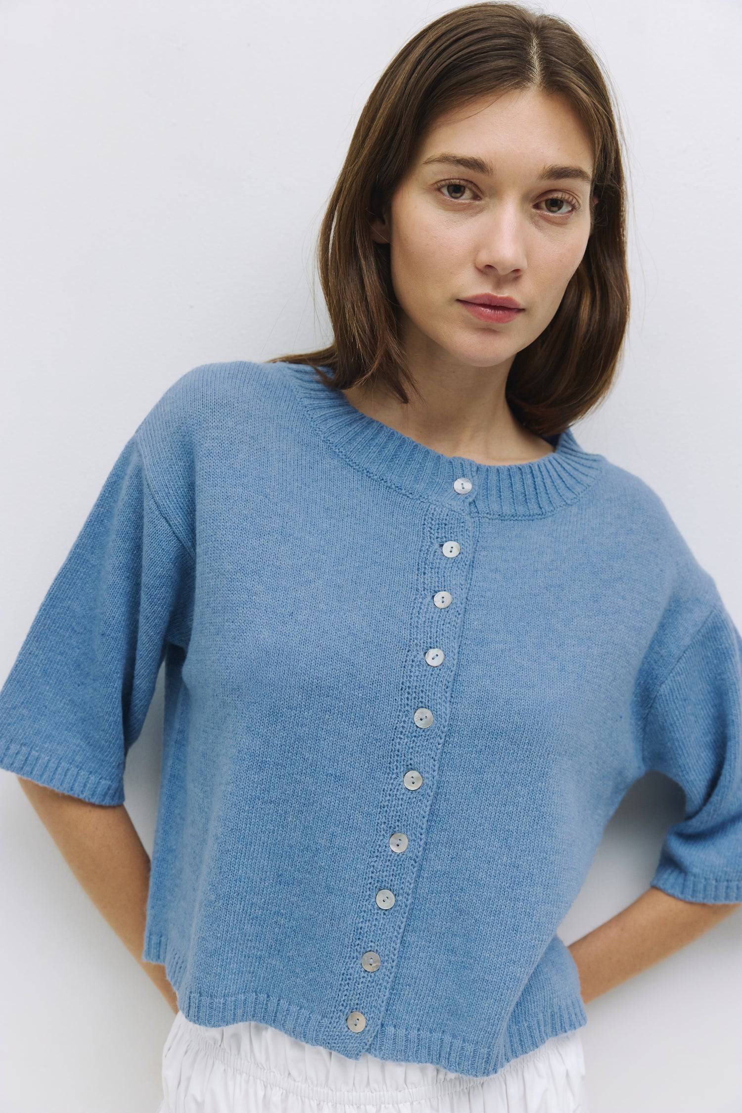 The Stacey Cardigan | Brushed Half Sleeve Cardigan