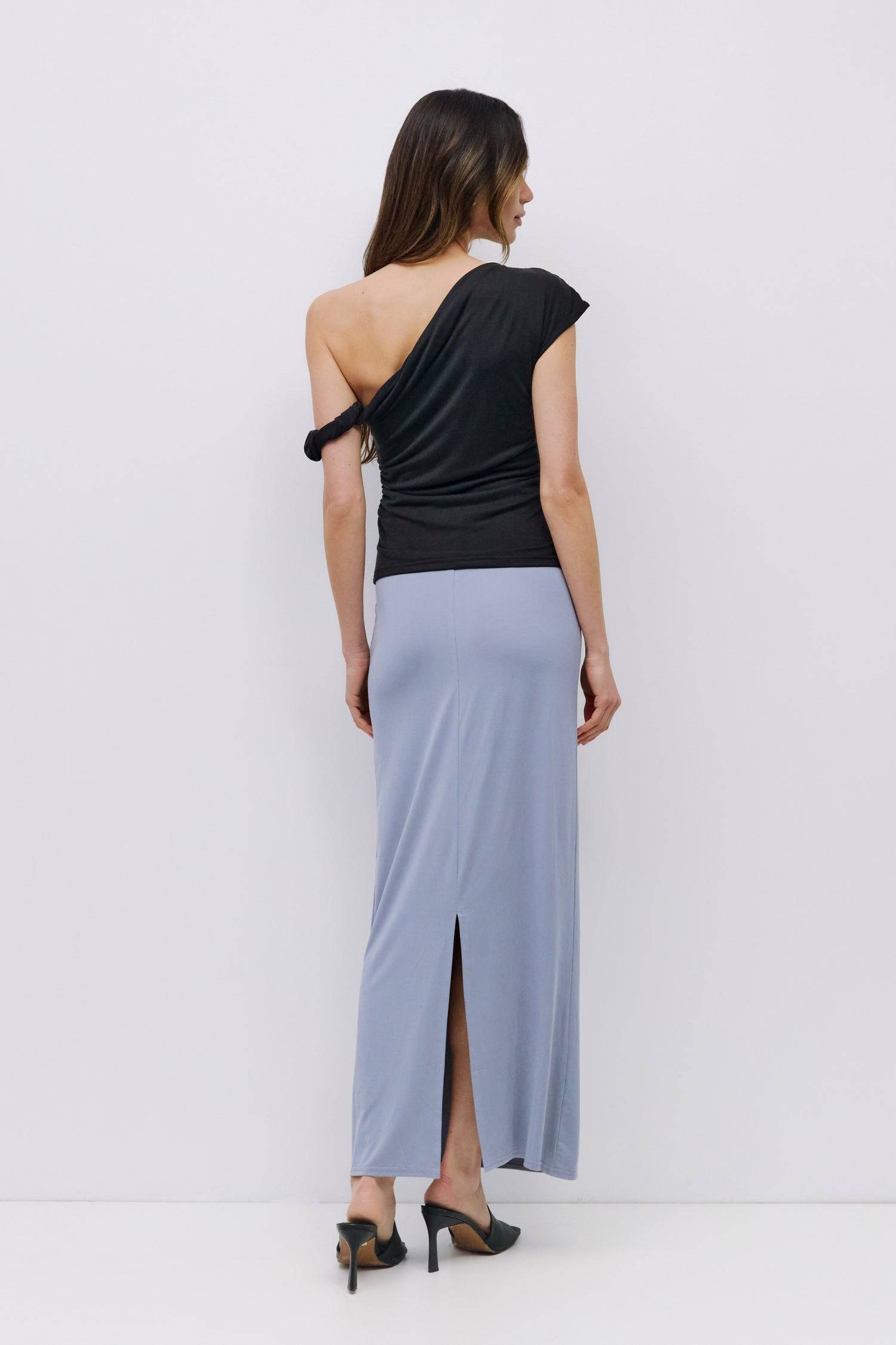 8983700013277, The Itria Top, Tops, All Row, All Row,allrow,beige,Black,Casual,cf-color-beige,cf-color-black,cf-color-white,cf-size-l,cf-size-m,cf-size-s,cf-vendor-all-row,Comfortable,Cozy,final-sale,finalsale,flattering,knit,new,off shoulder,sale,set,Sets,Short Sleeve,Spring,Summer,Twist,Women's,womens top, Information The Itria Top is a fitted cupro knit top with a single twisted shoulder strap and an asymmetrical neckline. Crafted from buttery-soft knit fabric, it combines comfort with a modern, flatteri