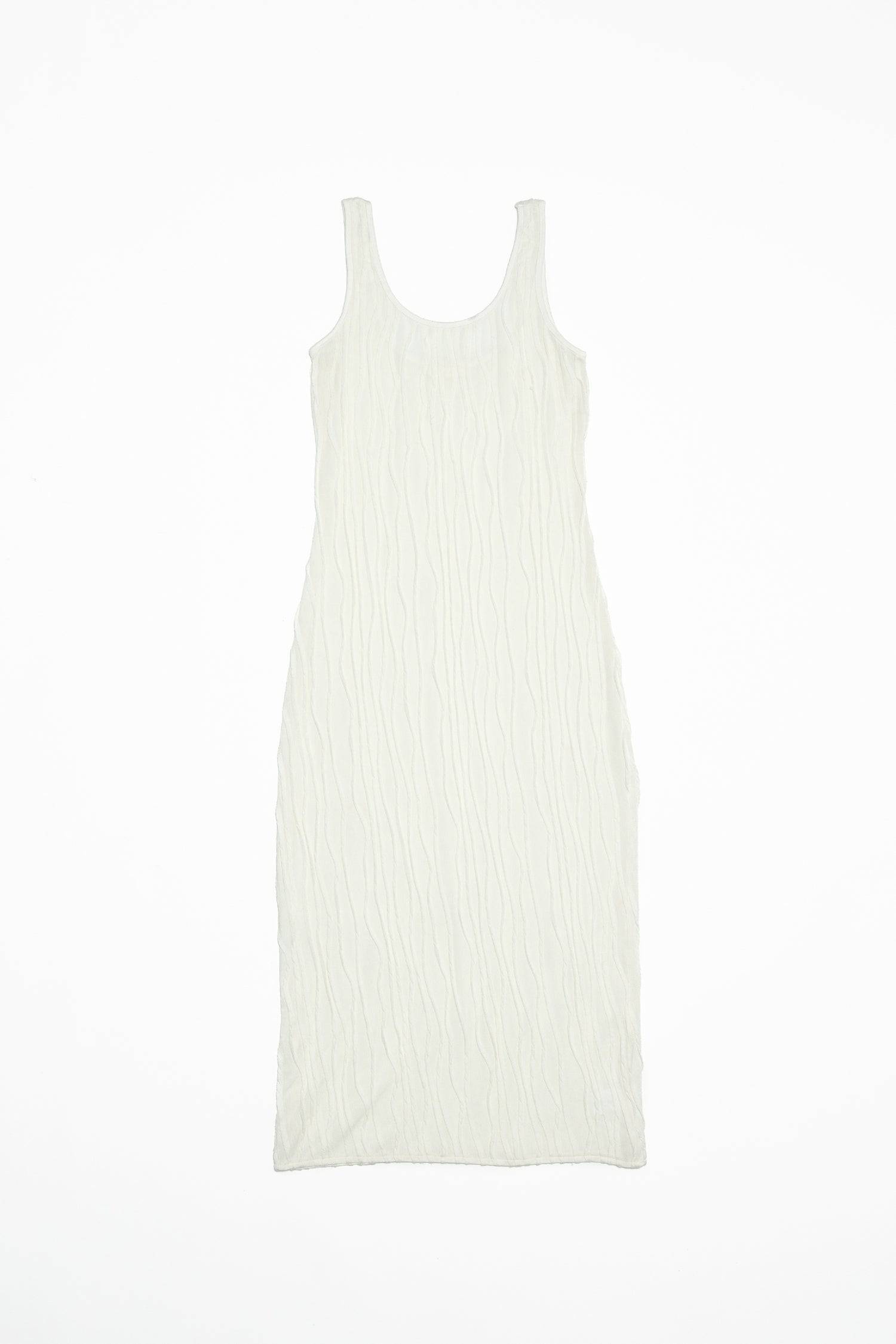 8861267755229, The Aliya Dress, Dress, All Row, Black,bodycon,brown,Casual,cf-color-black,cf-color-ivory,cf-size-l,cf-size-m,cf-size-s,cinched,ivory,Midi,new,nylon,racerback,rust,Sleeveless,Sleeveless Dress,Slit,spring,straight-cut,summer,texture,textured,Textured Fabric,viscose,Women's, Information The Aliya Dress is a tank midi dress that is crafted from a textured, pintucked stretch fabric. It boasts a sheer bodice and a scoop neckline. A summer addition piece to dress up or wear casually. Details Self: