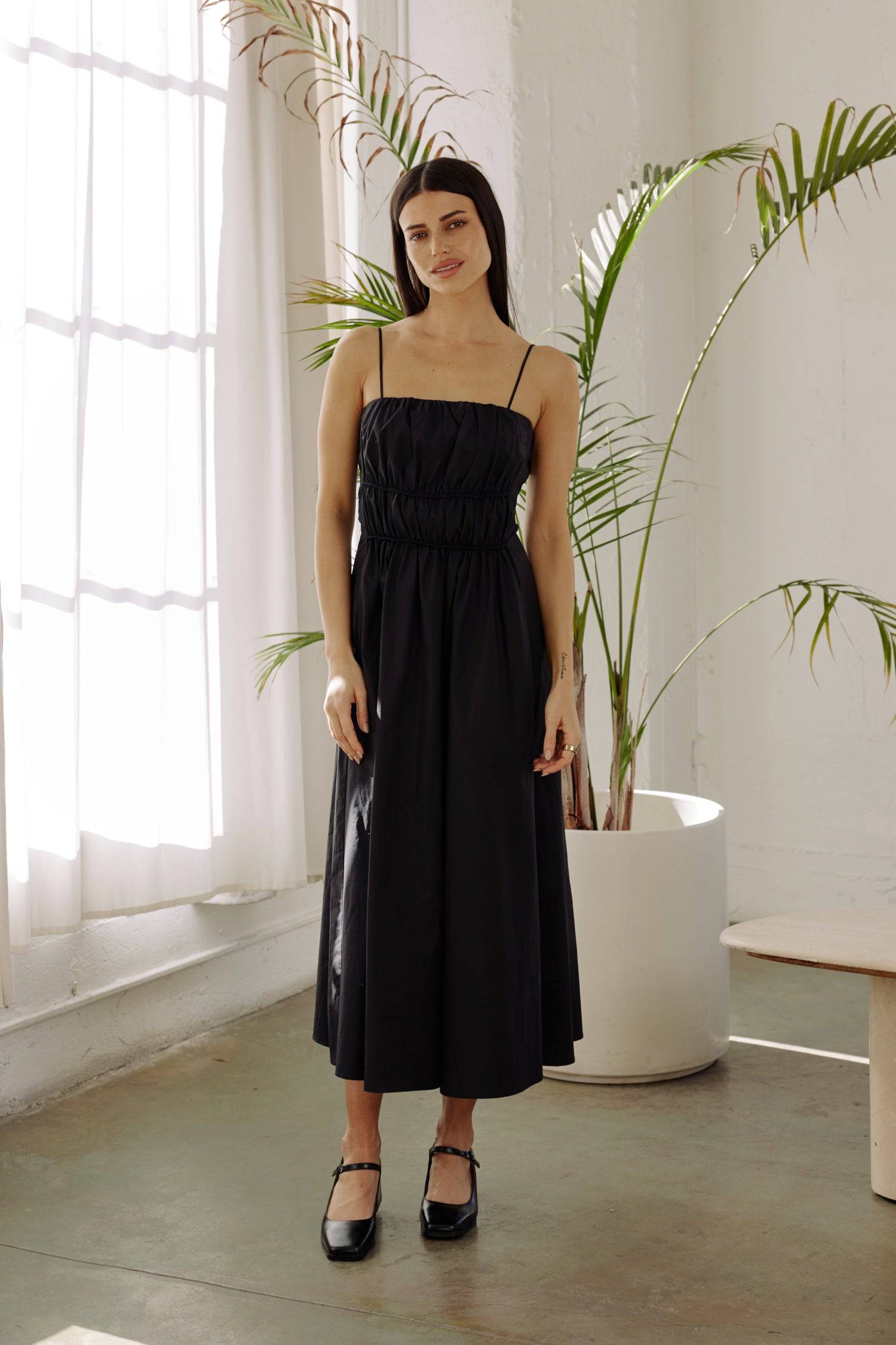 alice shirred midi dress The Alice Dress