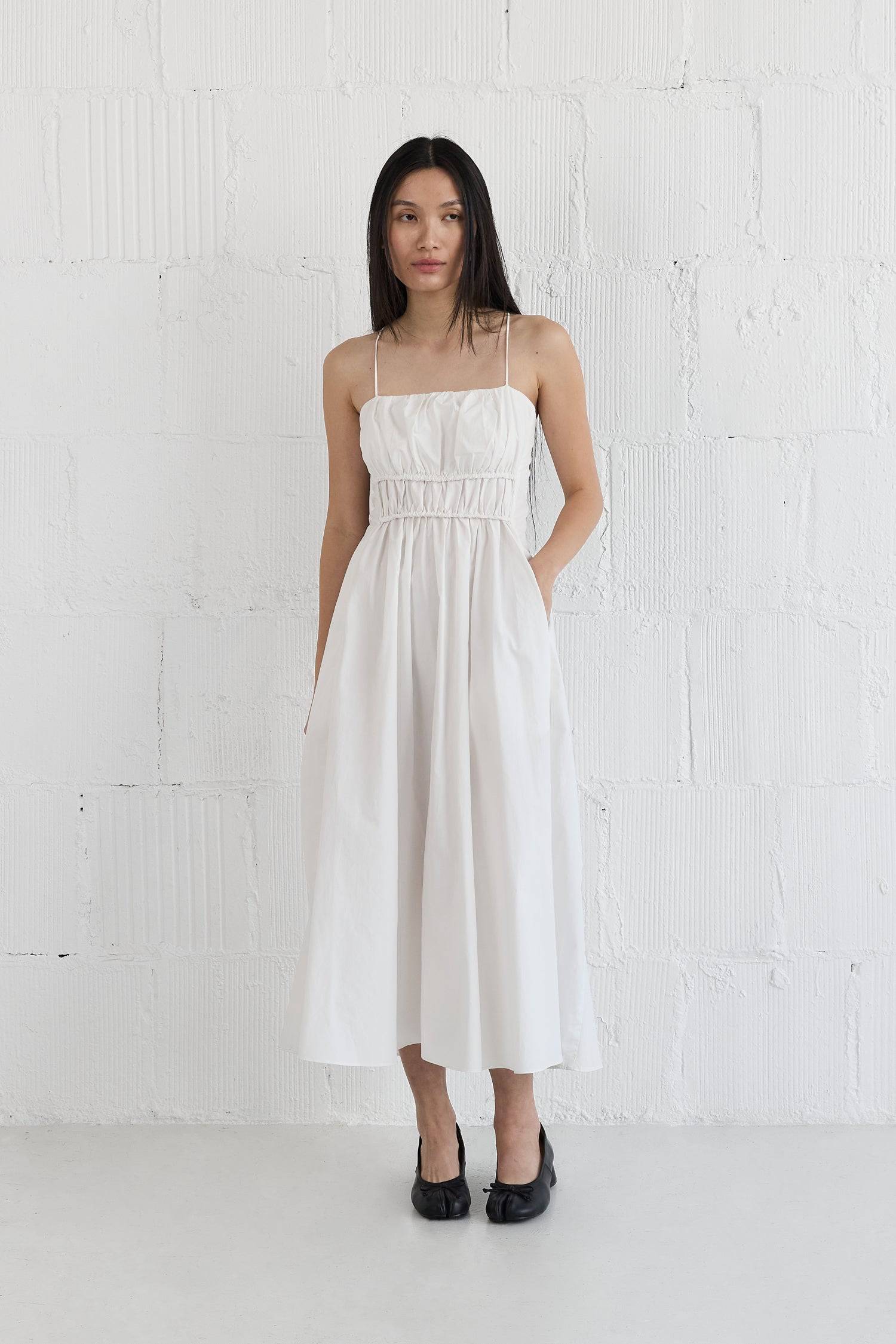 The Alice Dress | Gathered Midi Dress