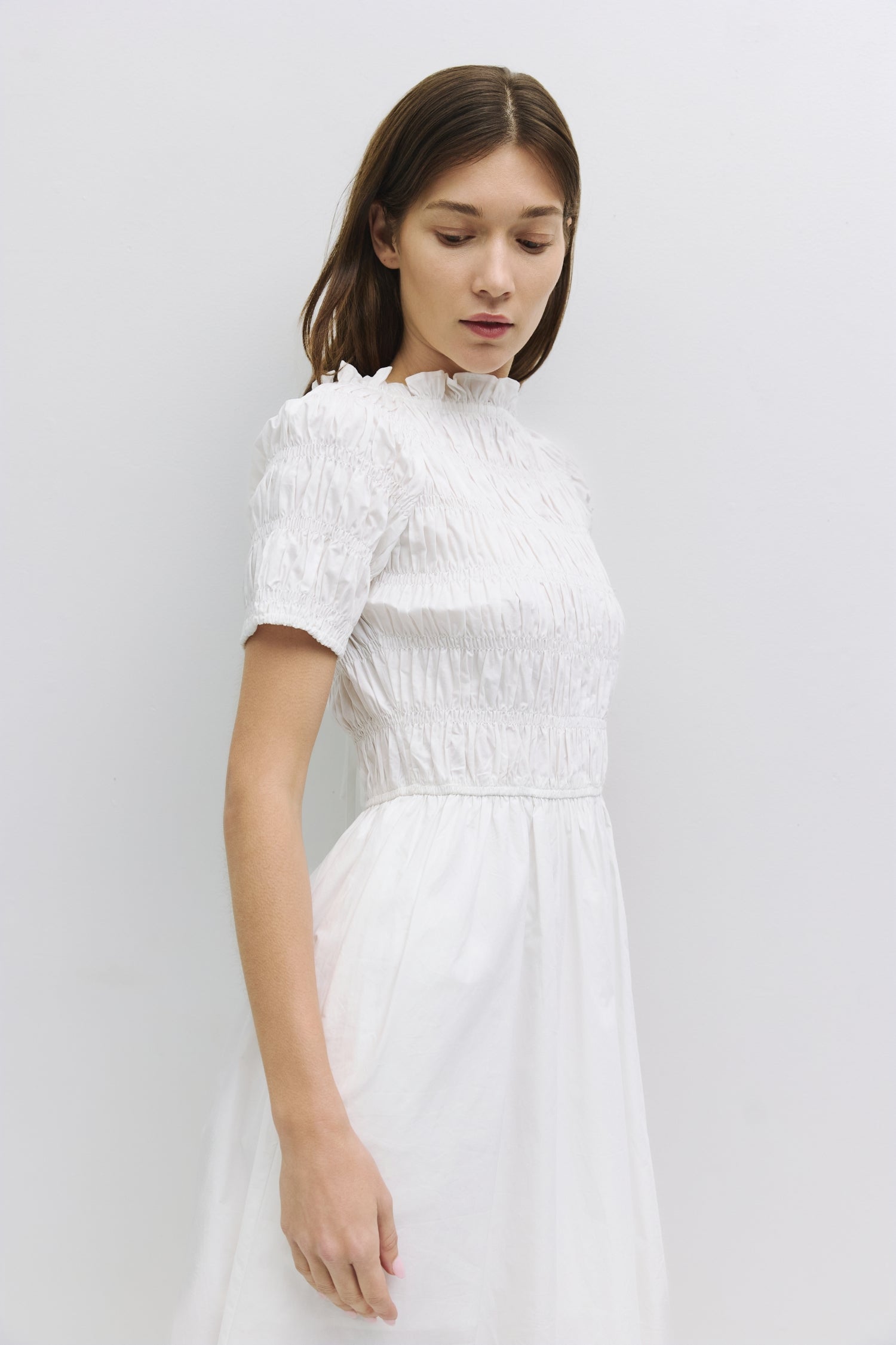 9045699035357, The Roland Dress, Dress, All Row, adjustable ties,Black,Casual,cf-color-black,cf-color-cream,cf-size-l,cf-vendor-all-row,Comfort,Comfortable,Cream,Dress,dressy,Elastic Waist,Feminine,fit and flare,full skirt,Light Blue,Midi,Midi Dress,midi length,new,open back,Semi-Formal,Shirred Bodice,Spring,Summer,Transitional,versatile,Womens, Information The Roland Dress is a shirred midi dress featuring a fit-and-flare design with an open back and tie detail. The midi length and attached lining skirt en