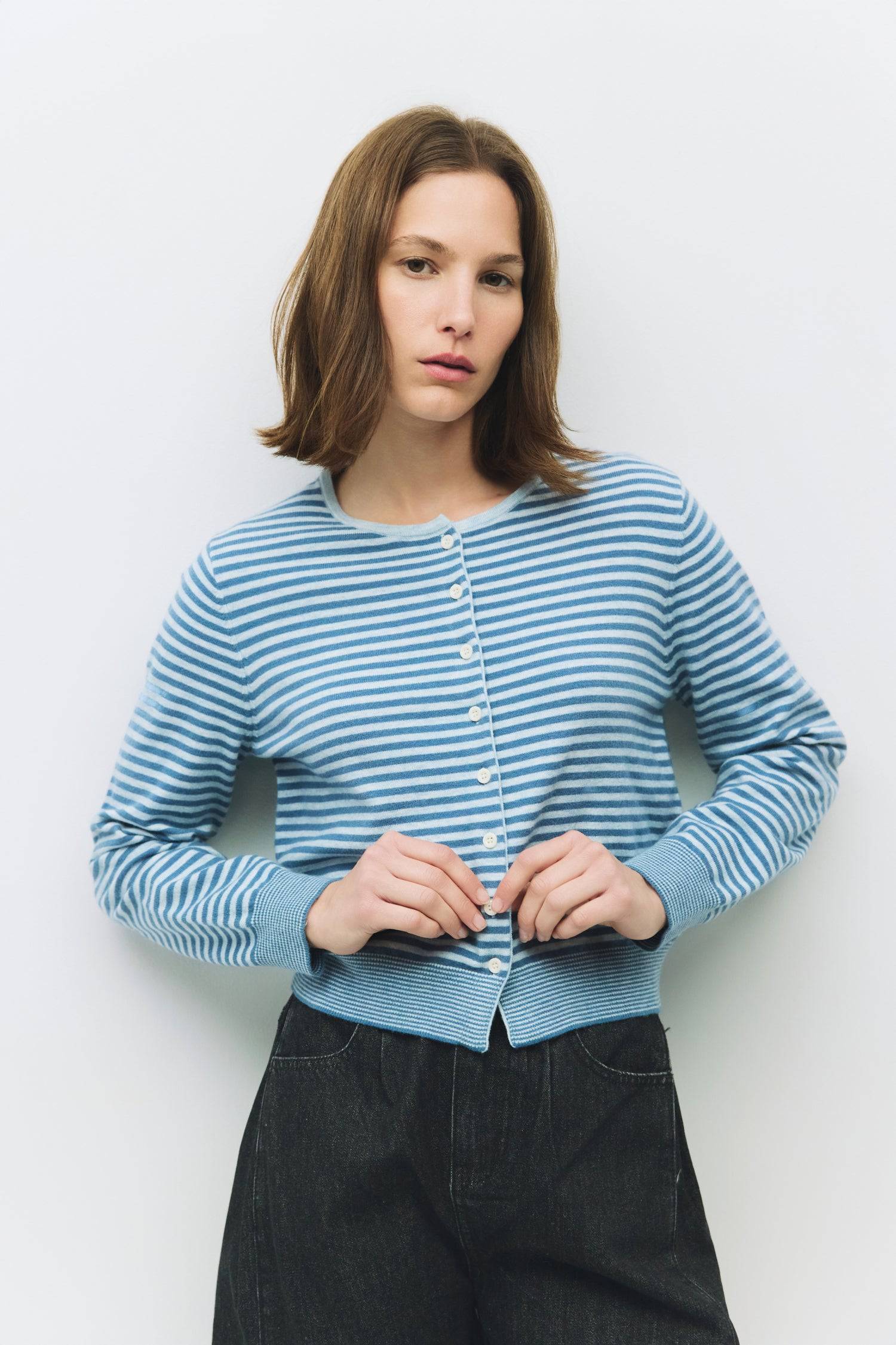 トップス Amomento stripe button up cardigan M The Montana Cardigan | Striped Button-Down Cardigan