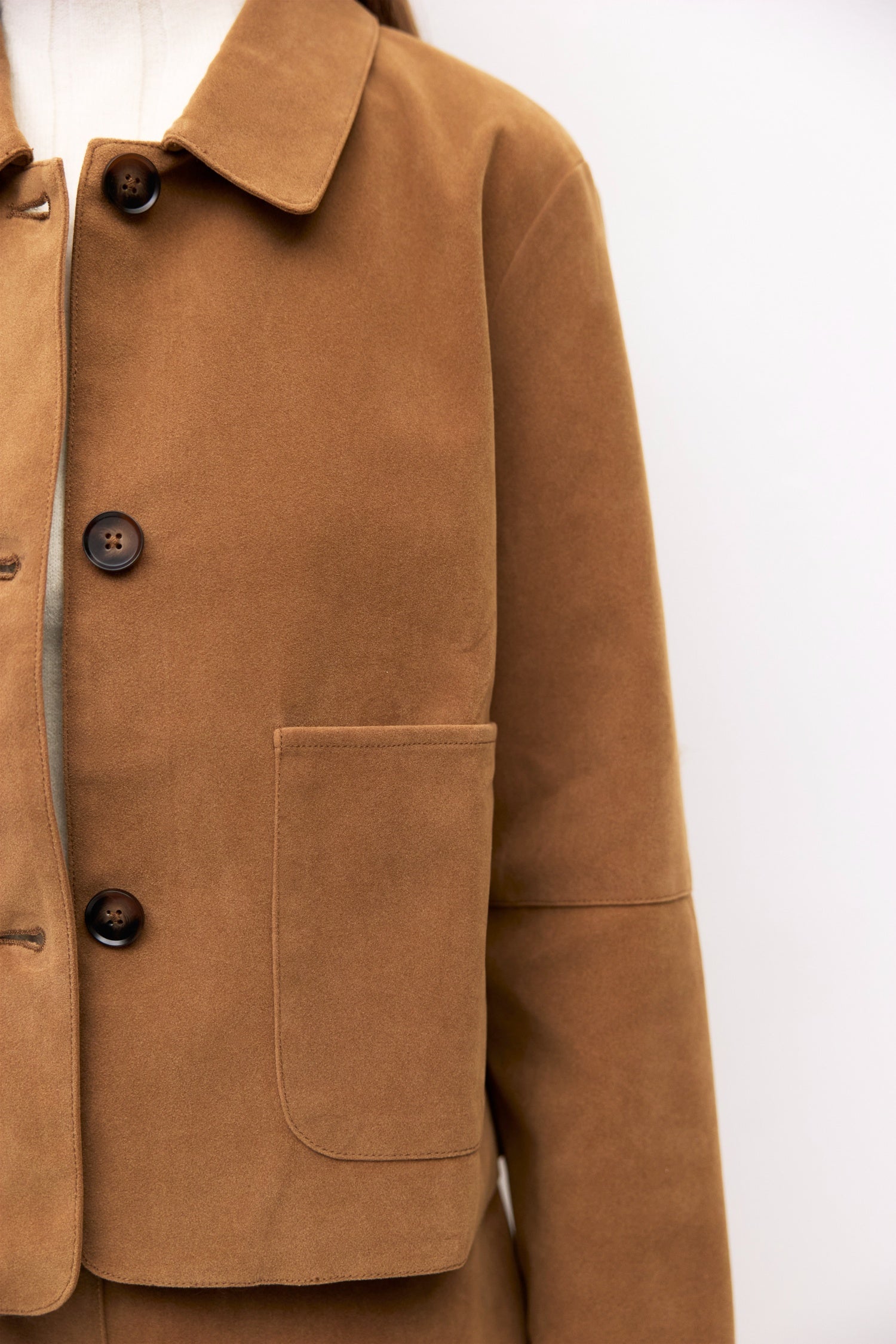 9084505620701, The Eryn Jacket, Outerwear, All Row, All Row,allrow,Back Detail,Black,Casual,cf-color-black,cf-size-l,cf-size-m,cf-vendor-all-row,Coat,Comfortable,Cropped,cropped hemline,Detail,Everyday,Faux Leather,genderless,Jacket,Leather,leather jacket,Minimal,minimalist,new,Outerwear,Pleather,Polyester,Semi-Formal,Spring,statement,statement piece,Transitional,vegan leather,versatile,Womens, Information The Eryn Jacket is a cropped suede piece with a relaxed fit, featuring a classic collar and front butt