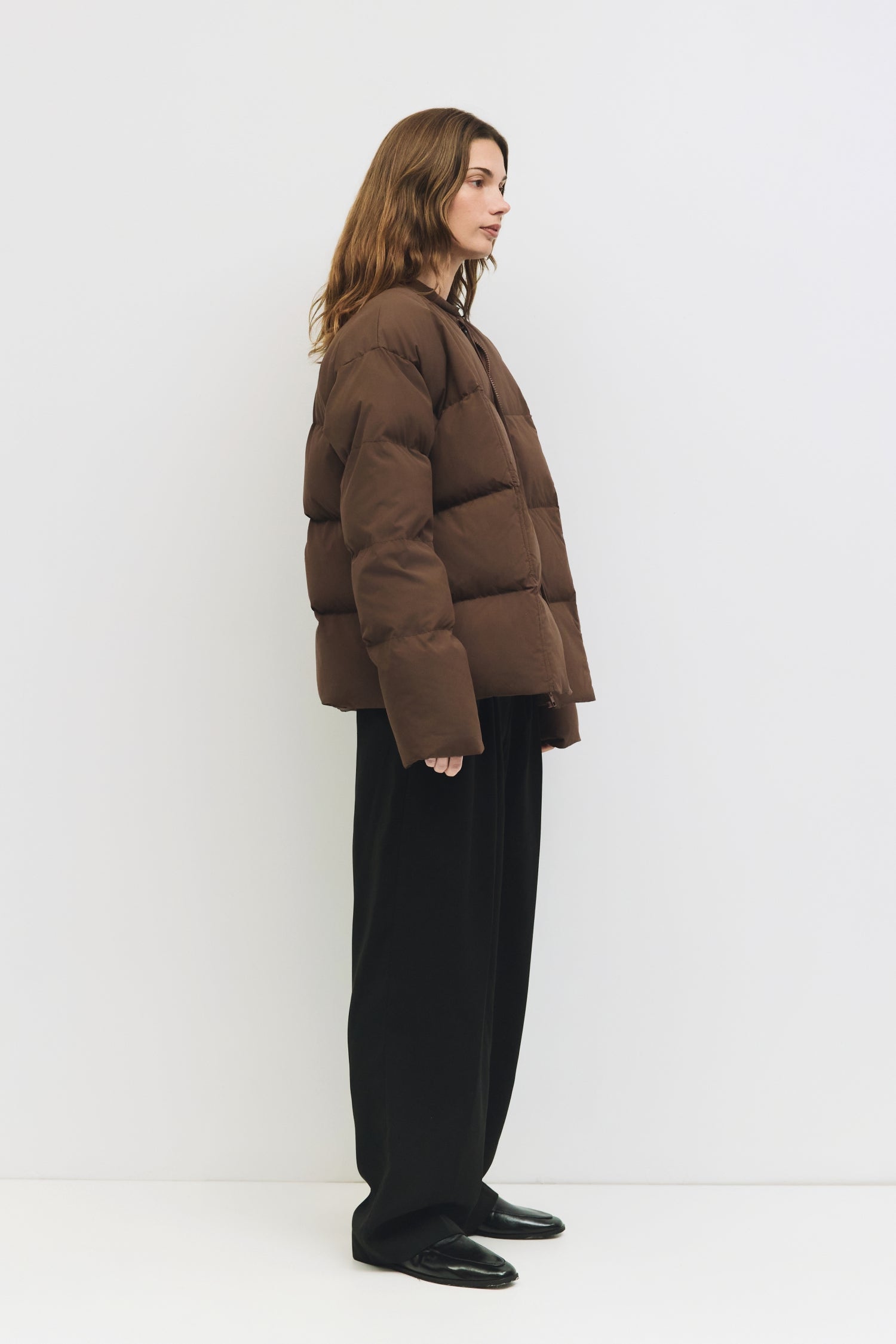 9084496347357, The Mila Jacket, Outerwear, All Row, All Row,allrow,Back Detail,Black,Casual,cf-color-black,cf-size-l,cf-size-m,cf-vendor-all-row,Coat,Comfortable,Cropped,cropped hemline,Detail,Everyday,Faux Leather,genderless,Jacket,Leather,leather jacket,Minimal,minimalist,new,Outerwear,Pleather,Polyester,Semi-Formal,Spring,statement,statement piece,Transitional,vegan leather,versatile,Womens,womens top, Information The Mila Jacket is a fully lined puffer style with quilted padding for added warmth. Design