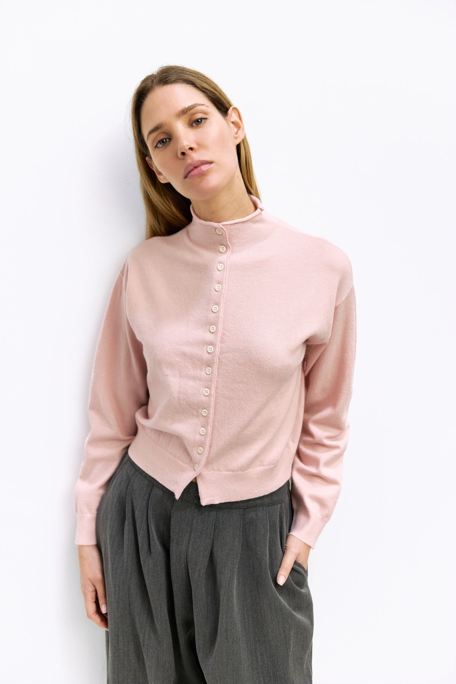 The Brooks Cardigan | High Neck Cardigan