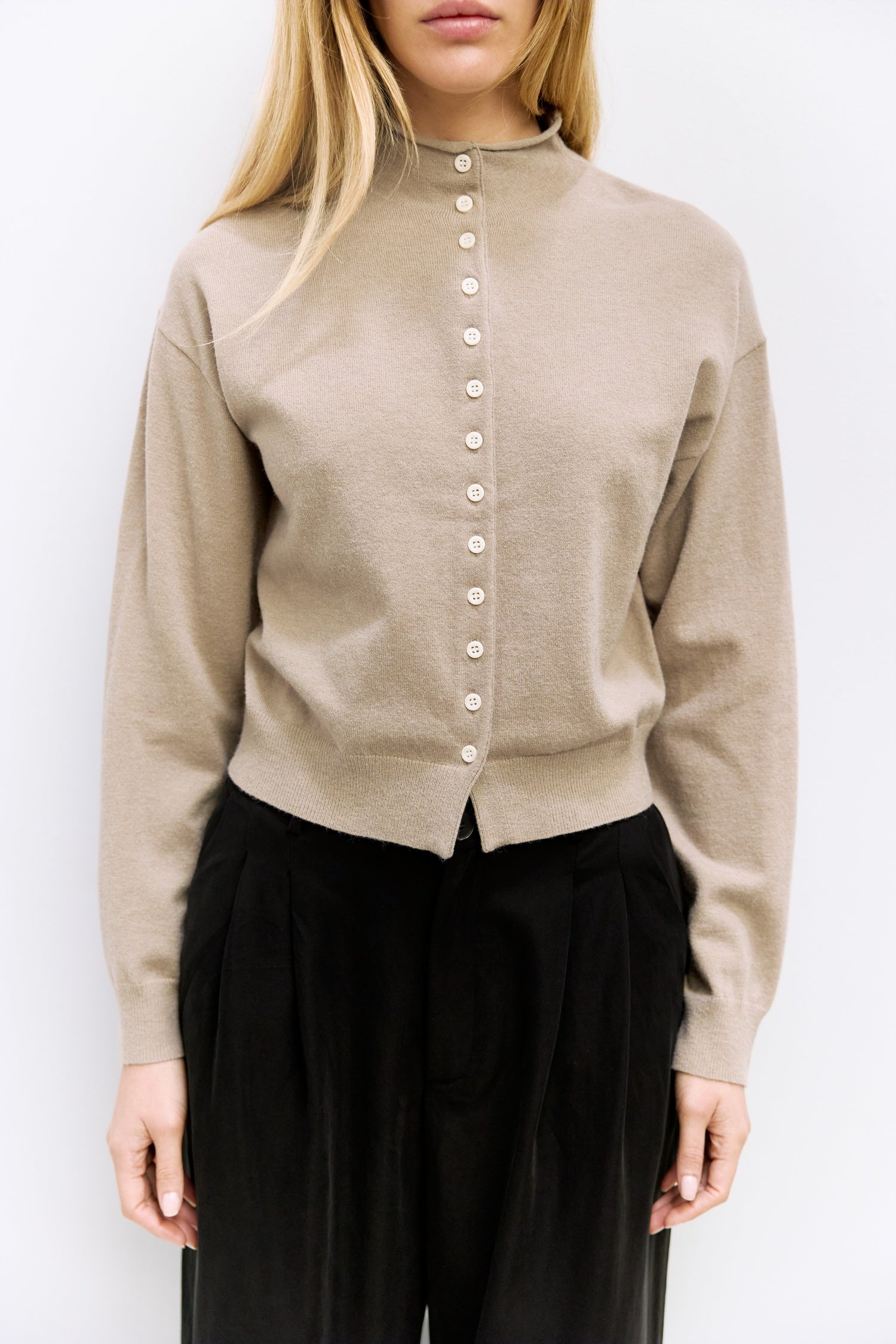The Brooks Cardigan | High Neck Cardigan