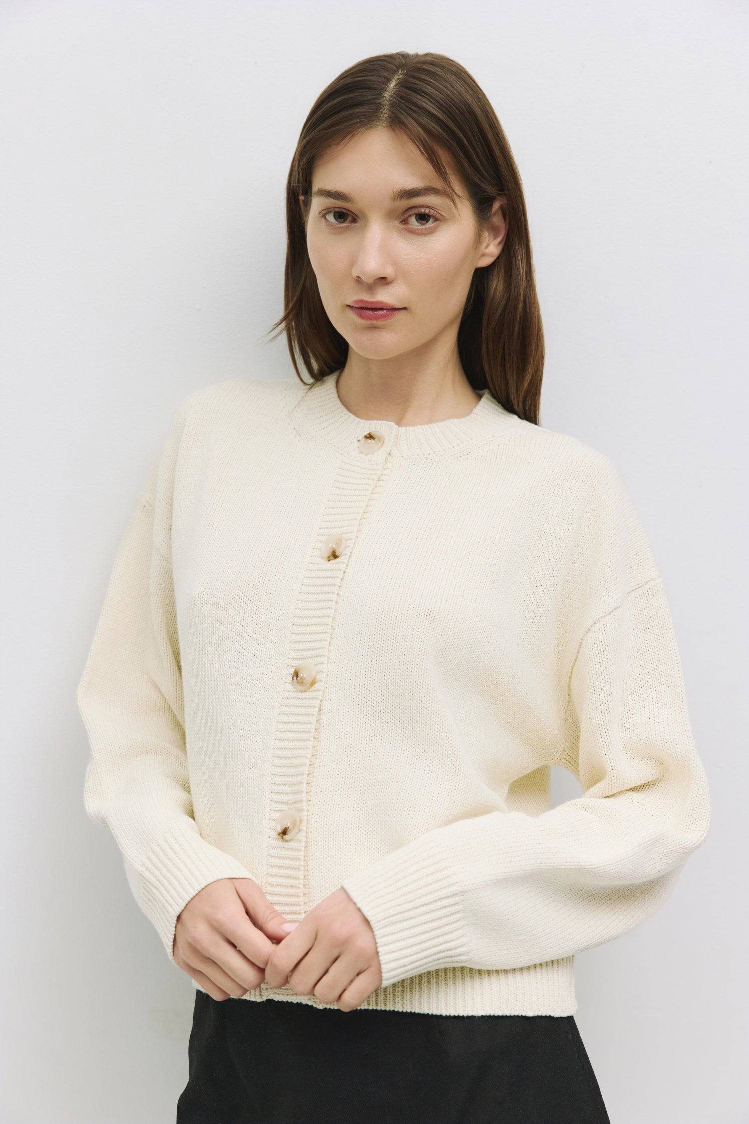The Stacey Cardigan | Brushed Half Sleeve Cardigan main image 1