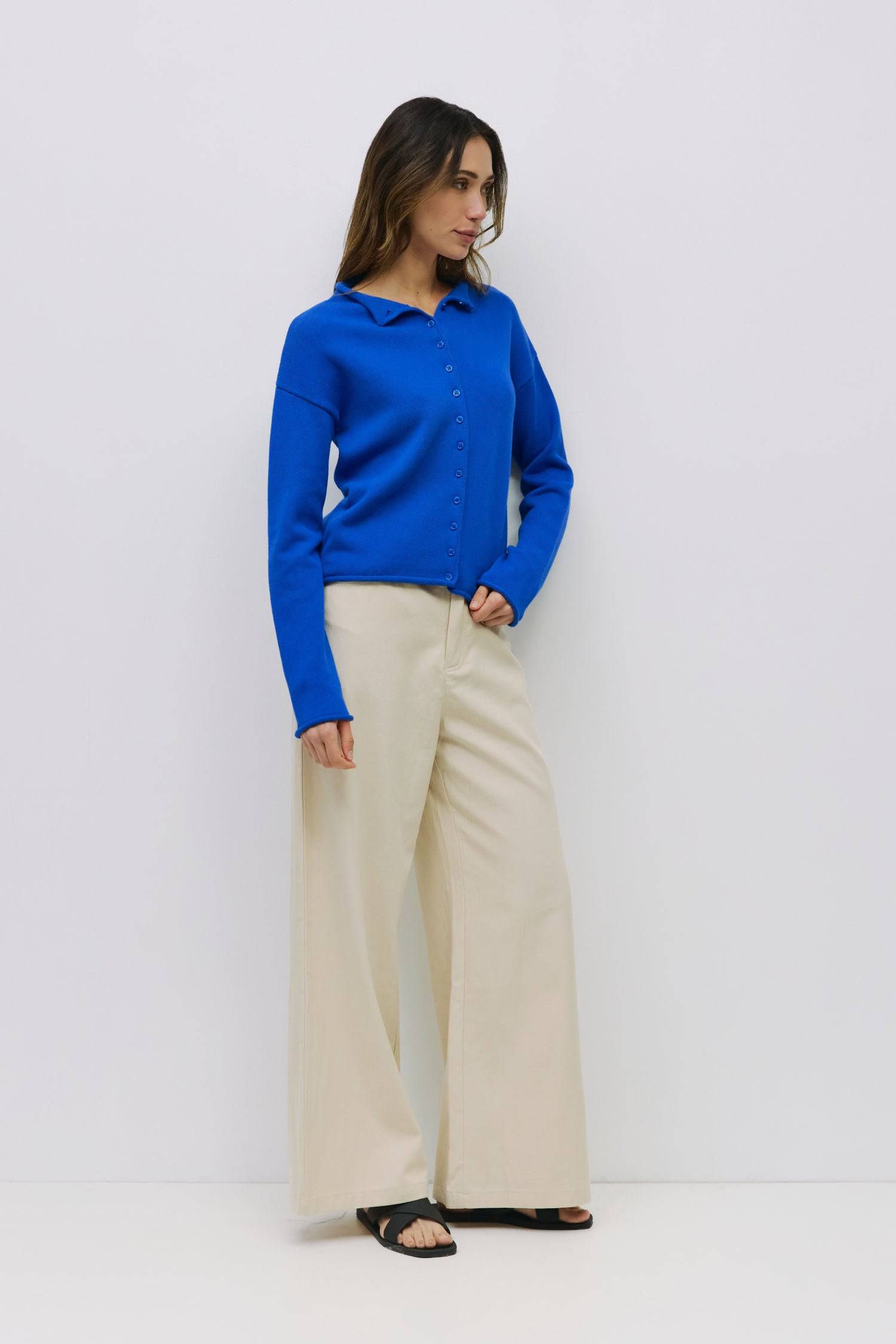 9045599453405, The Marlo Cardigan, Outerwear, Mod Ref, Basic,Basics,Button up,Cardigan,Casual,cf-color-oatmeal,cf-size-l,cf-size-m,cf-size-s,cf-size-xl,cf-size-xs,cf-vendor-mod-ref,Colder Seasons,Collar,collared,Cotton,fall,heavy weight,Knit,Mod Ref,modref,new,nylon,Pullover,Relaxed,Relaxed Fit,Rib Knit,rolled hem,set,Soft Knit,tonal,tonal buttons,Transitional,winter,Women's, Information The Marlo Cardigan is crafted from a midweight knit with a relaxed silhouette. Designed with a rolled crewneck, cuffs, an