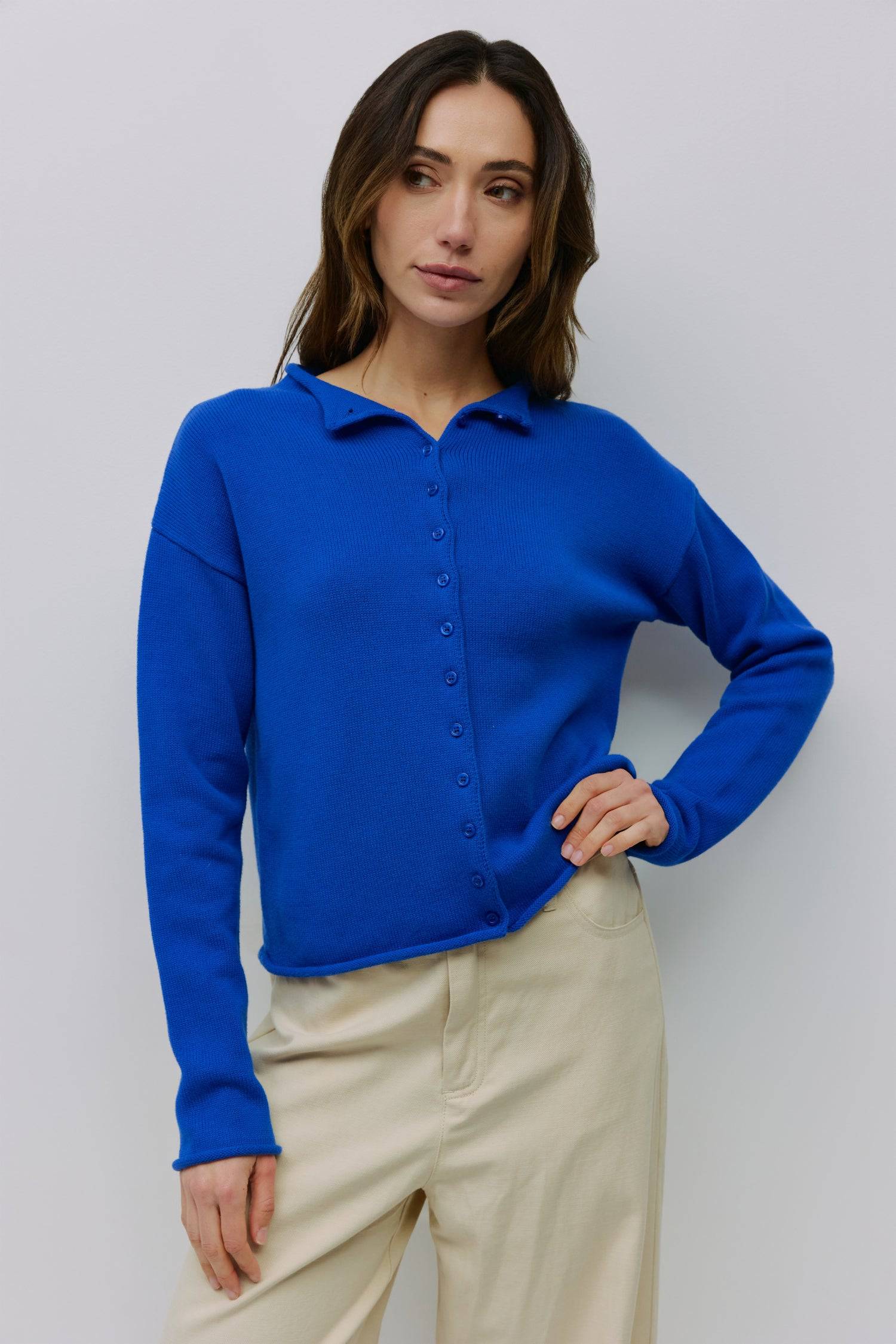 9045599453405, The Marlo Cardigan, Outerwear, Mod Ref, Basic,Basics,Button up,Cardigan,Casual,cf-color-oatmeal,cf-size-l,cf-size-m,cf-size-s,cf-size-xl,cf-size-xs,cf-vendor-mod-ref,Colder Seasons,Collar,collared,Cotton,fall,heavy weight,Knit,Mod Ref,modref,new,nylon,Pullover,Relaxed,Relaxed Fit,Rib Knit,rolled hem,set,Soft Knit,tonal,tonal buttons,Transitional,winter,Women's, Information The Marlo Cardigan is crafted from a midweight knit with a relaxed silhouette. Designed with a rolled crewneck, cuffs, an