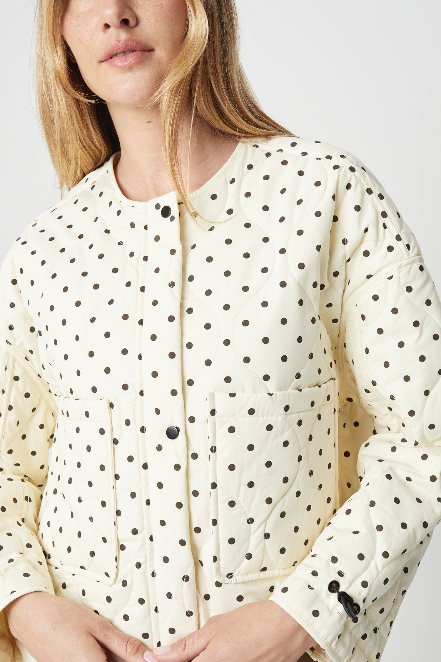 The Liv Jacket | Polka Dot Quilted Jacket