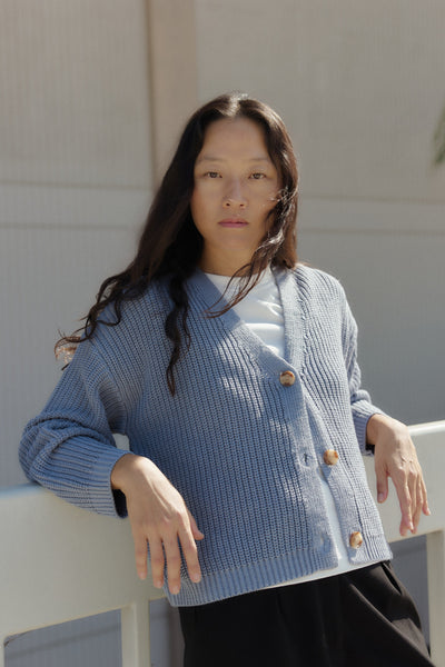 myne DOCKING CARDIGAN/NAVY なぐもふうか なぐもふうか myne ドッキングカーディガン - メルカリ