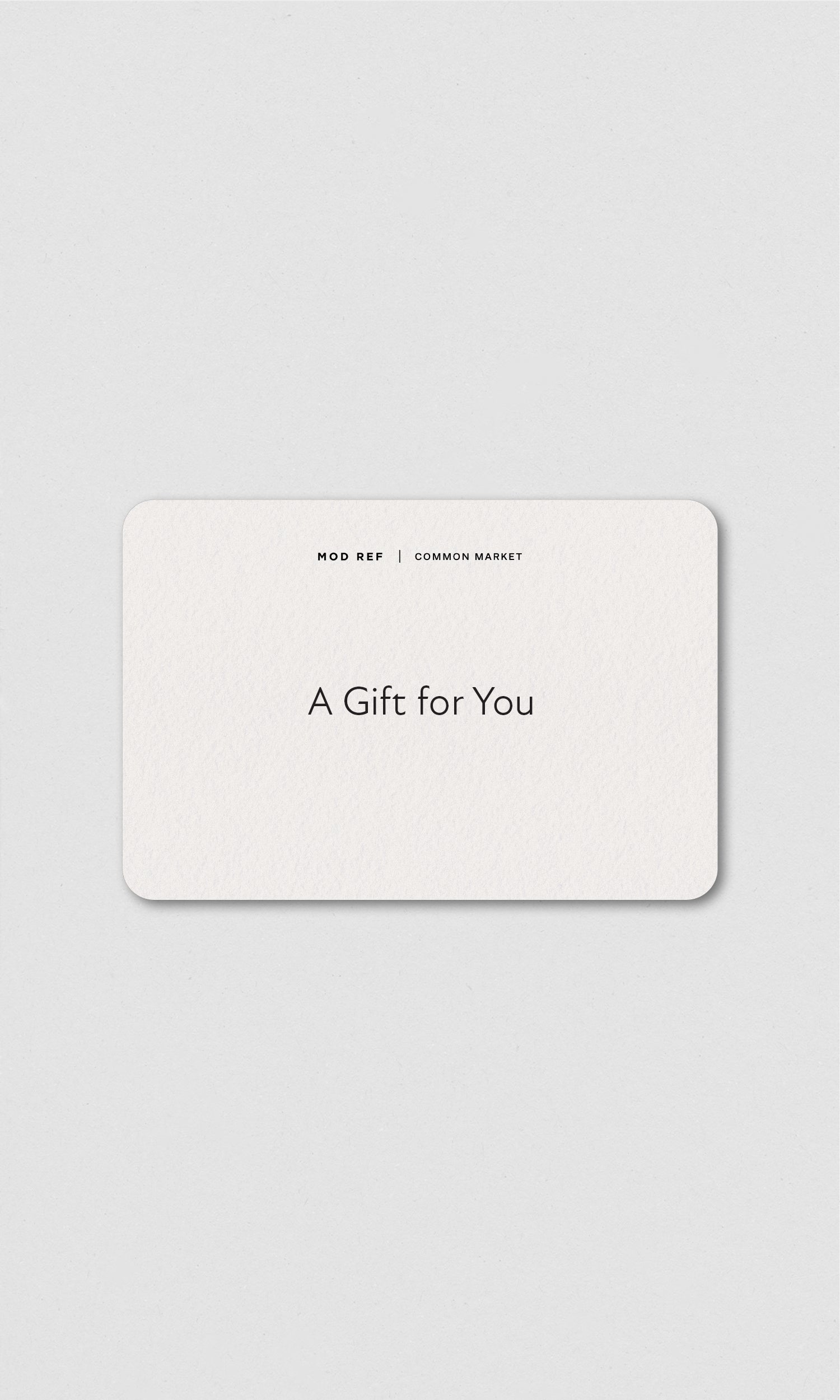 Market Gift Card | Common Market Gift Card | MOD REF | Common Market