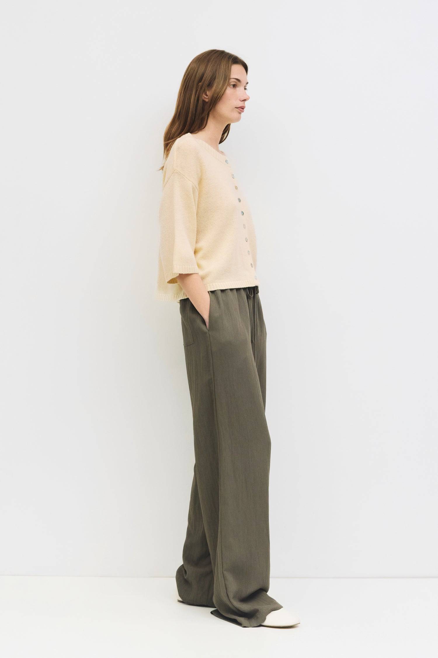 9045669282013, The Matilda Pants, Bottoms, Mod Ref, beige,Breathable,brown,Casual,cf-color-beige,cf-color-bone,cf-color-brown,cf-color-olive,cf-size-l,cf-size-m,cf-size-s,cf-vendor-mod-ref,Cotton,Elastic,Elastic Waistband,everyday,Front Tie,front ties,ivory,Lightweight,Long Pants,new,nylon,Pants,Pocket,Pockets,Relaxed,Relaxed Fit,Semi-Casual,side pockets,Tie,wide,Wide Leg,Wide Leg Pants,womens, Information The Matilda Pants are wide-leg pull-on pants designed with an adjustable elastic waistband and feature