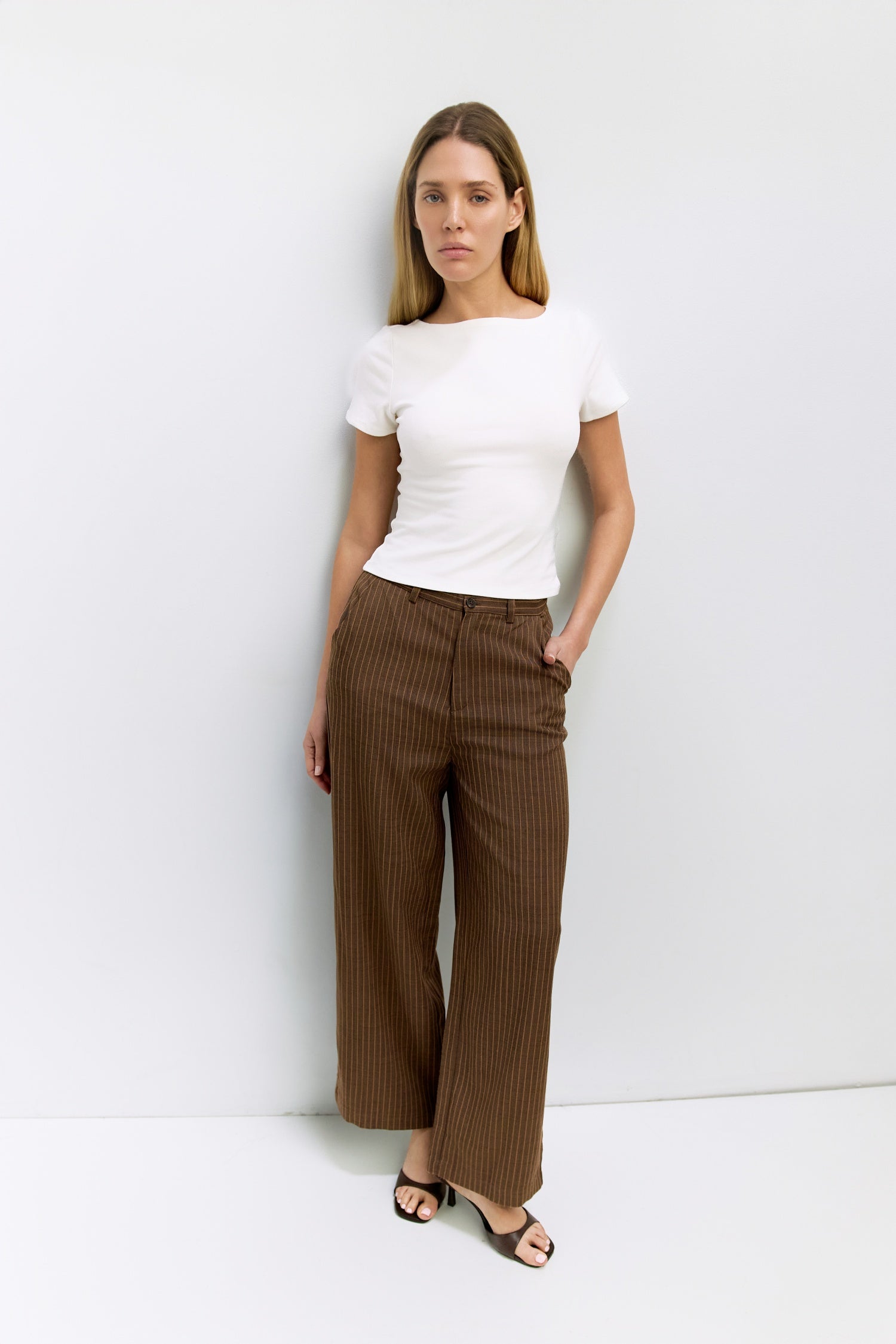 The Mariah Pants | Pinstripe Trousers