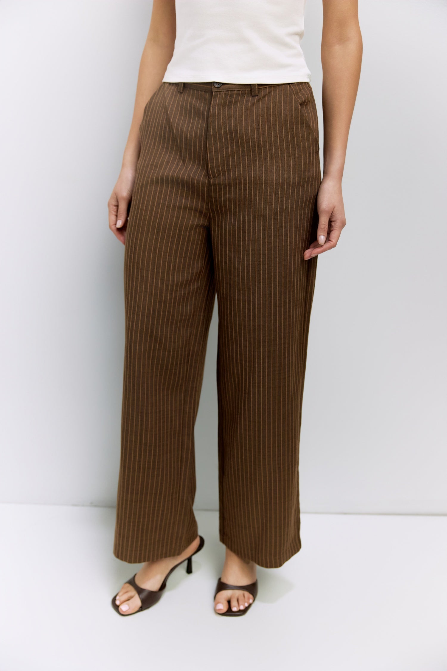 The Mariah Pants | Pinstripe Trousers