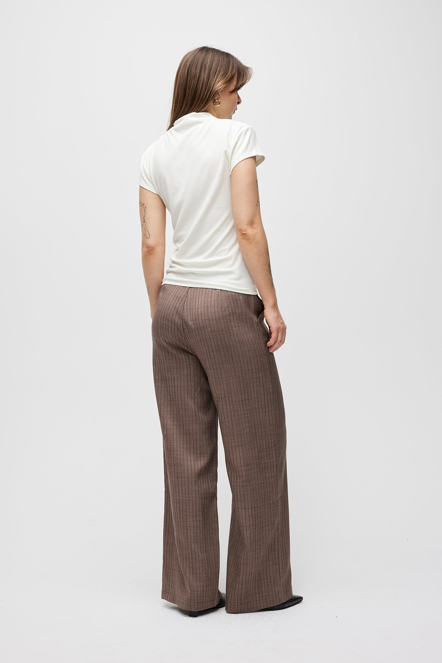 The Mariah Pants | Pinstripe Trousers