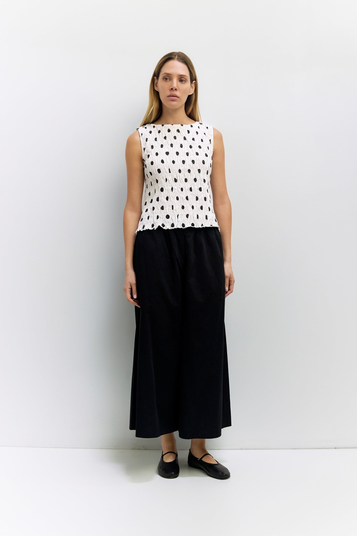 The Tara Pants | Shirred Waist Wide Leg Pants