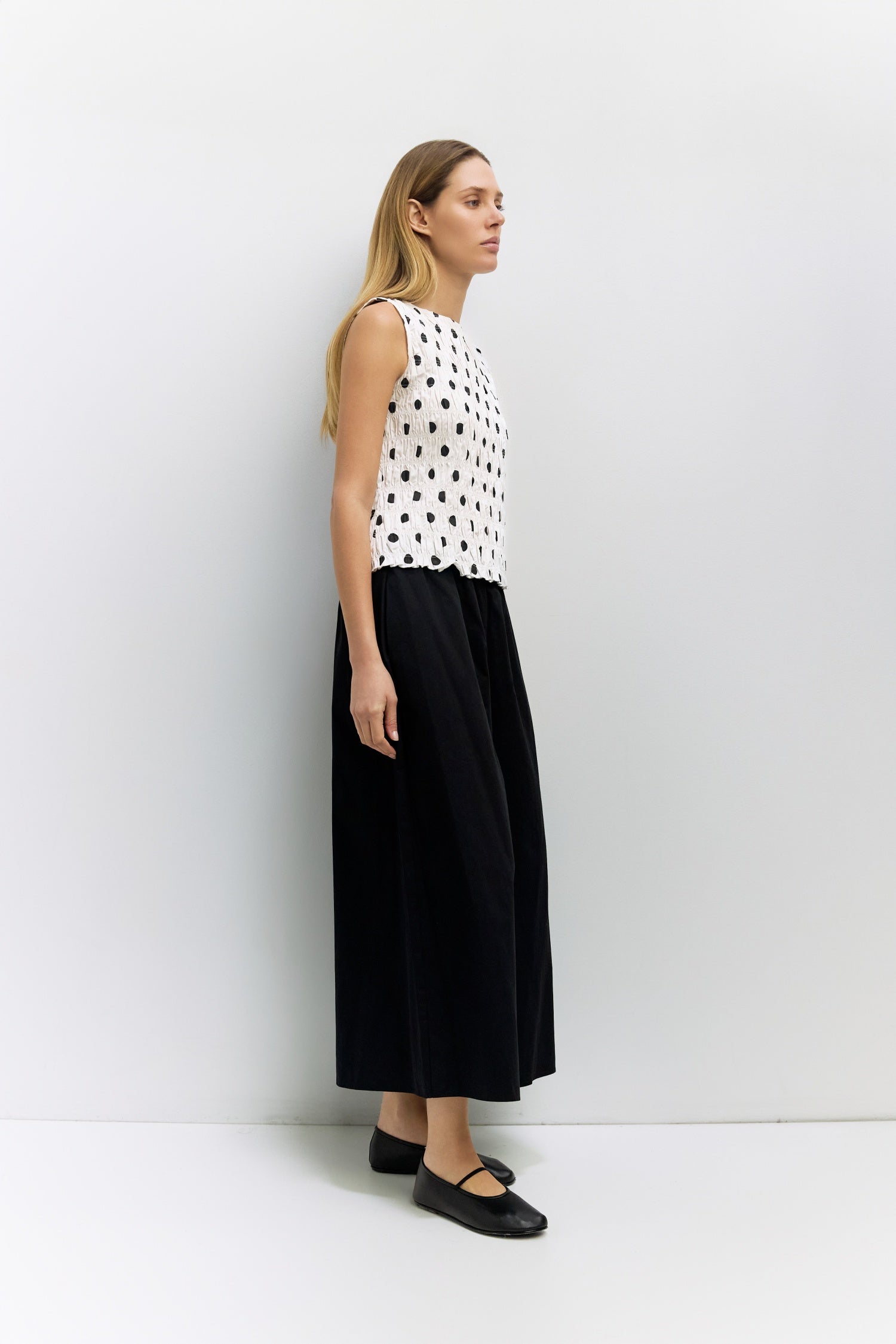 The Tara Pants | Shirred Waist Wide Leg Pants