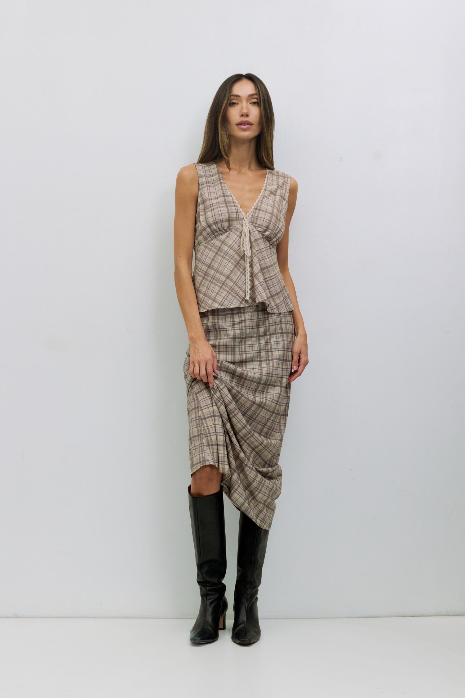 The Paxton Skirt | Plaid Maxi Skirt