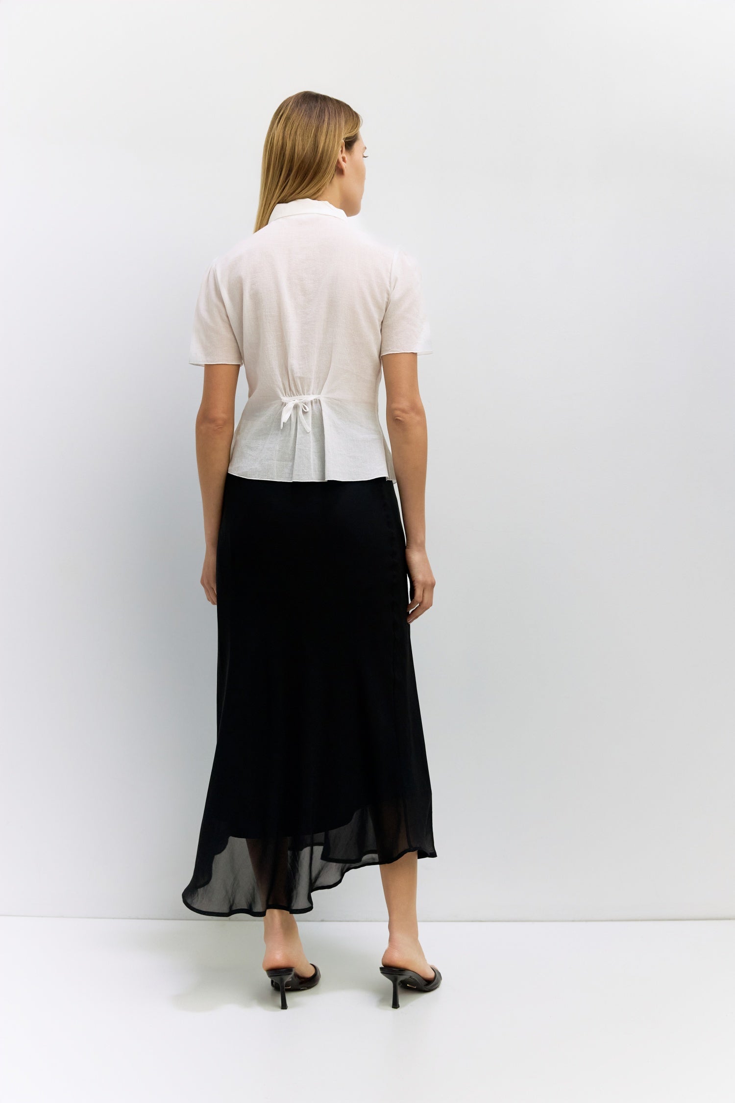 The Lizzy Skirt | Sheer Crepe Midi Skirt