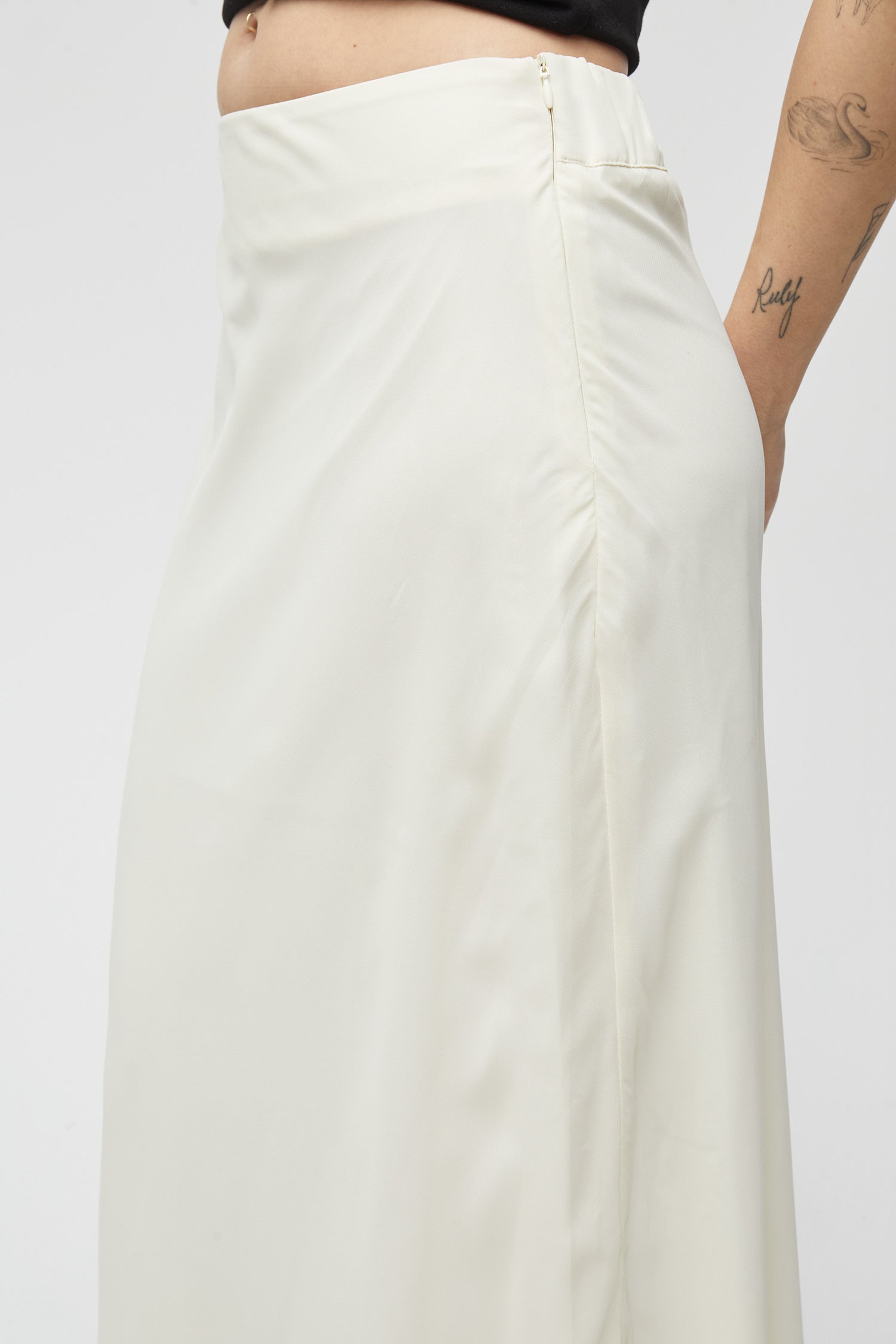 The Lizzy Skirt | Sheer Crepe Midi Skirt