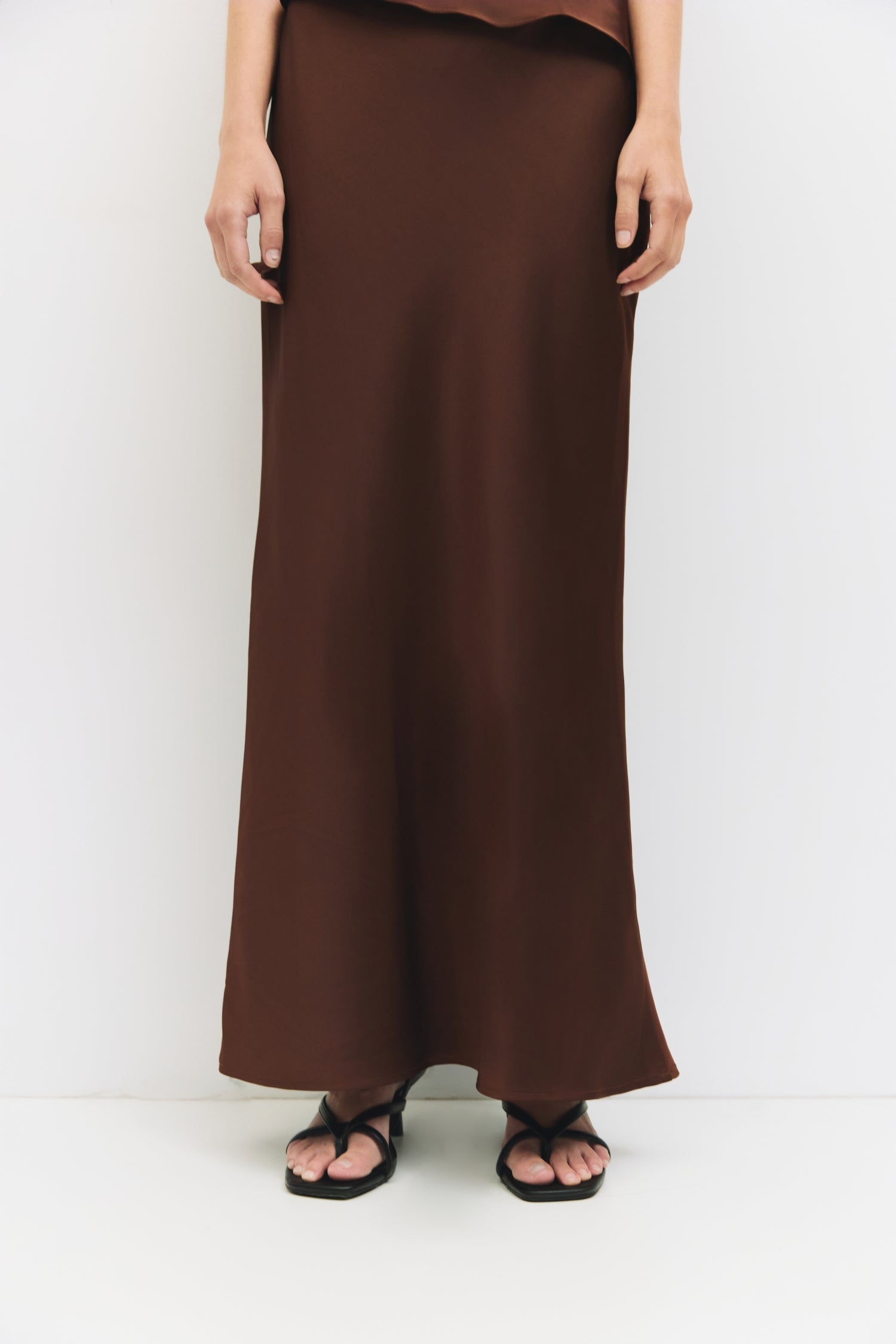 The Elena Skirt | Satin Maxi Skirt