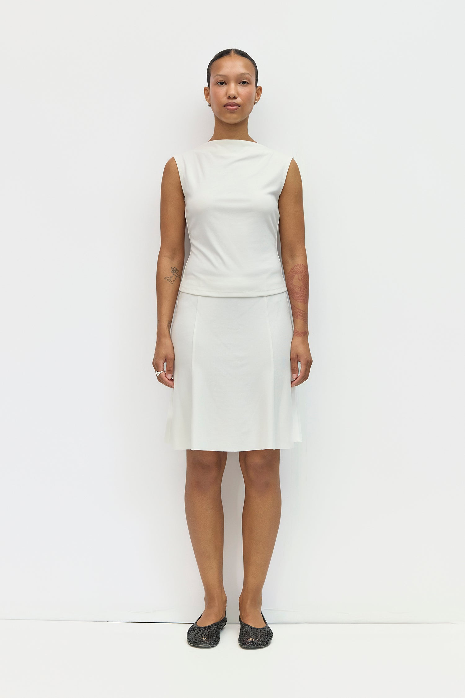 The Loraine Skirt | Modal Cupro Knit Mini Skirt