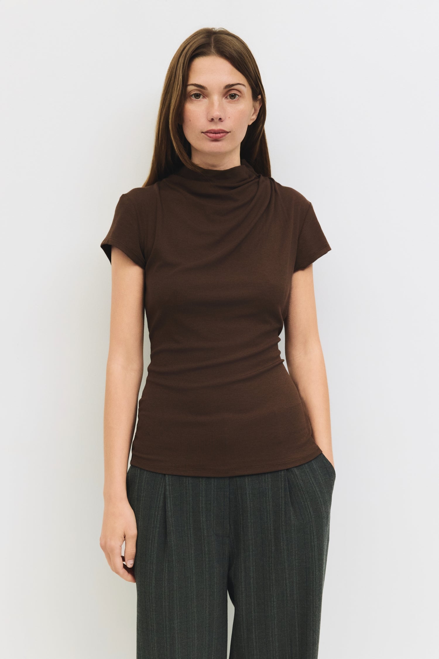 The Marissa Top | Cap Sleeve Mock Cowl Neck Top
