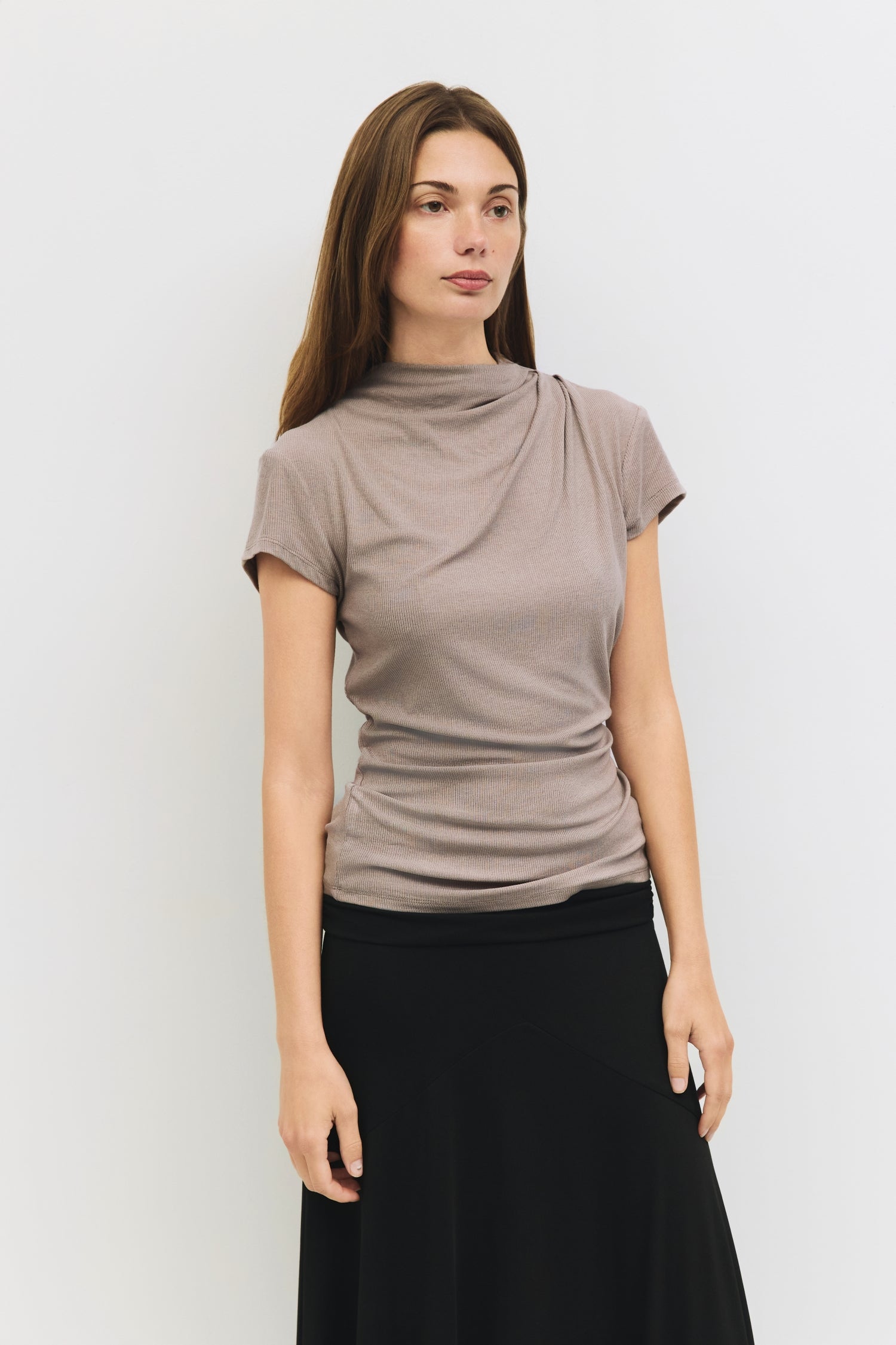 The Marissa Top | Cap Sleeve Mock Cowl Neck Top