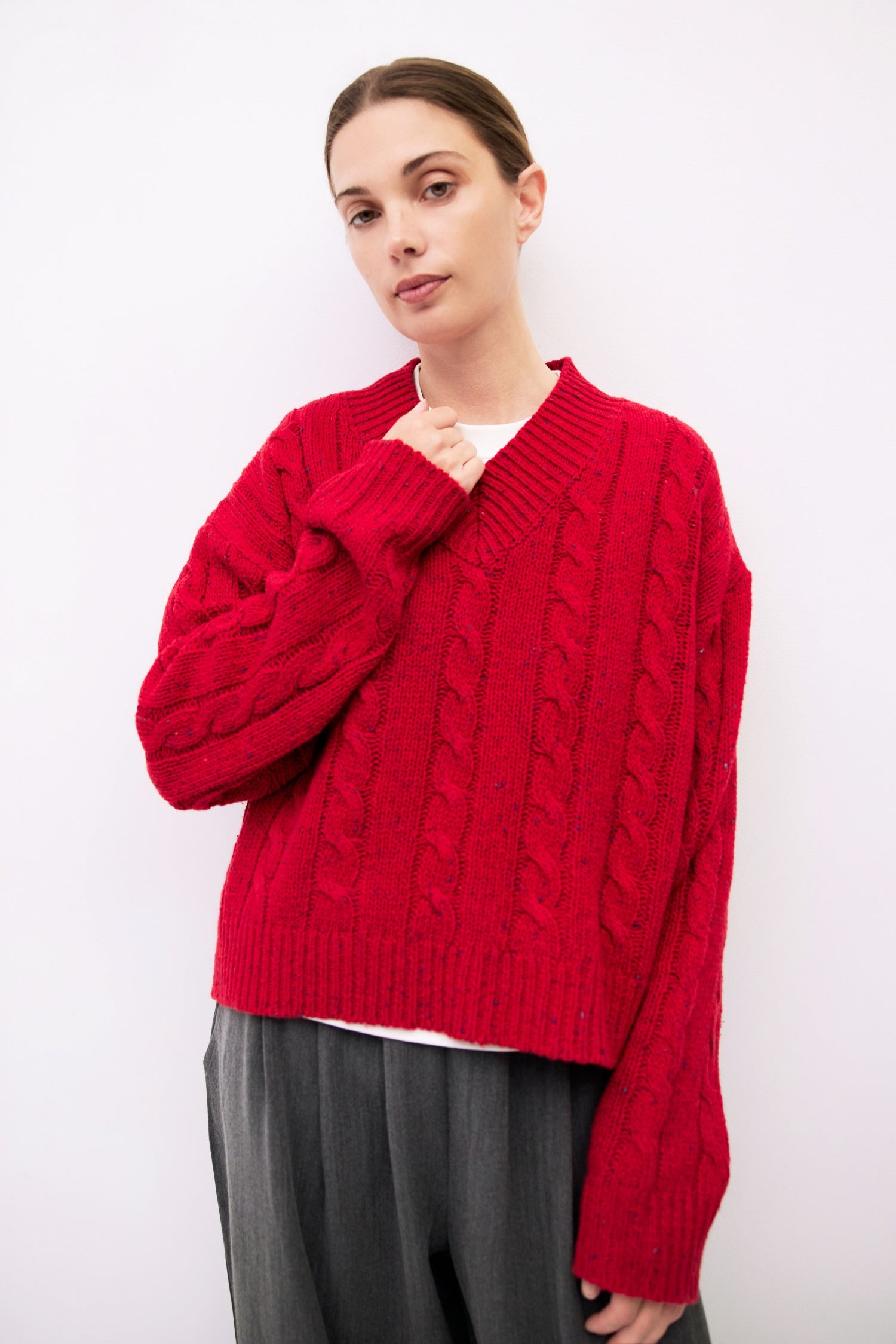 The Pierre Sweater | Confetti Cable Knit Sweater