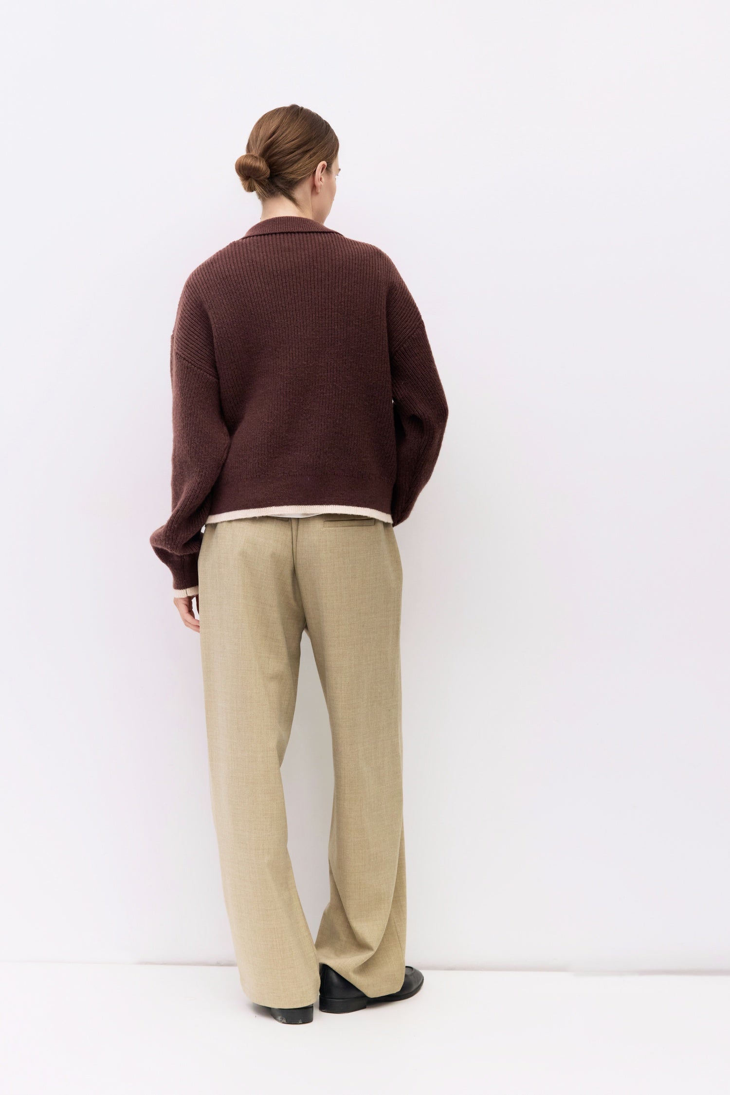 The Hans Cardigan | Contrast Hem Collared Cardigan