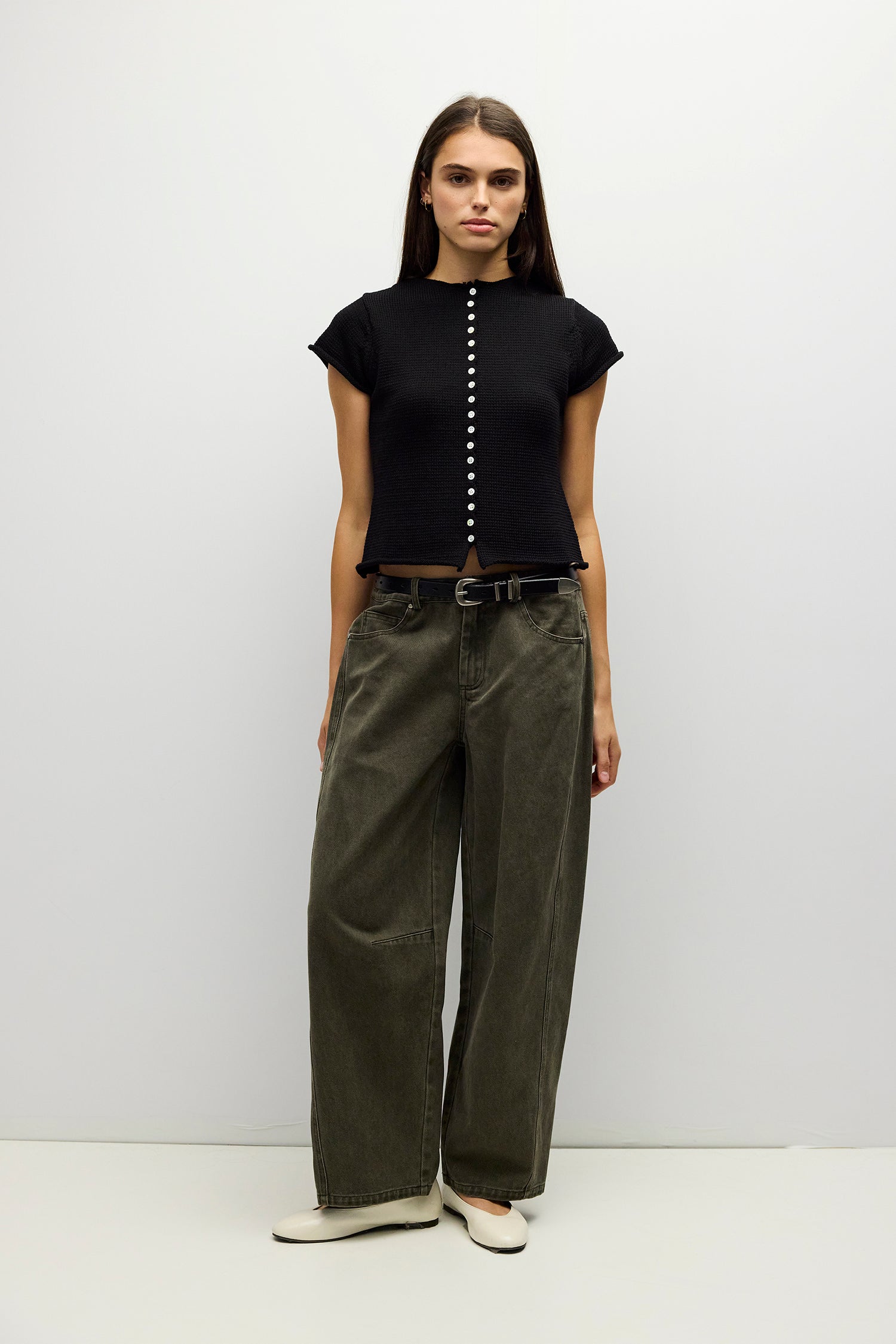 The Alana Top | Summer Knit Button-Down Top