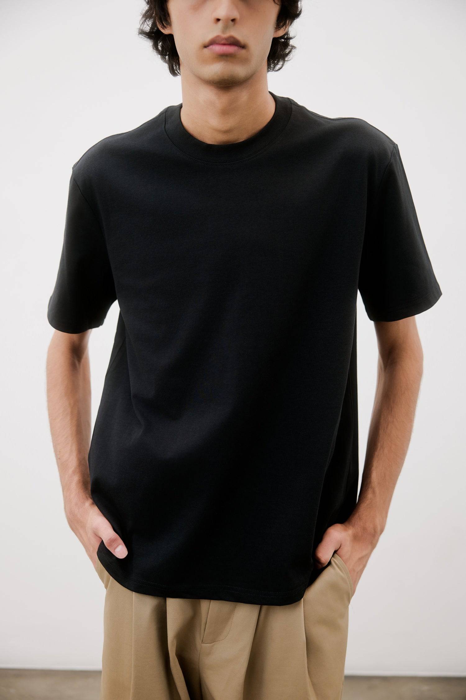 9094387925213, The Colin Top, Tops, Common Market, Basics,Black,Blue,Casual,cf-color-black,cf-color-white,cf-size-l,cf-size-m,cf-size-s,cf-size-xl,cf-size-xxl,cf-vendor-common-market,Charcoal,Comfortable,Everyday,Grey,Heather Grey,Men's,Ribbed,Ribbed Fabric,Ribbed Top,Short Sleeve,Solid,T-Shirt,Tee,Tops, Information The Colin Top is a relaxed-fit tee crafted from midweight cotton jersey for soft, everyday comfort. Featuring a classic crewneck and short sleeves, it’s a versatile essential for any wardrobe. D