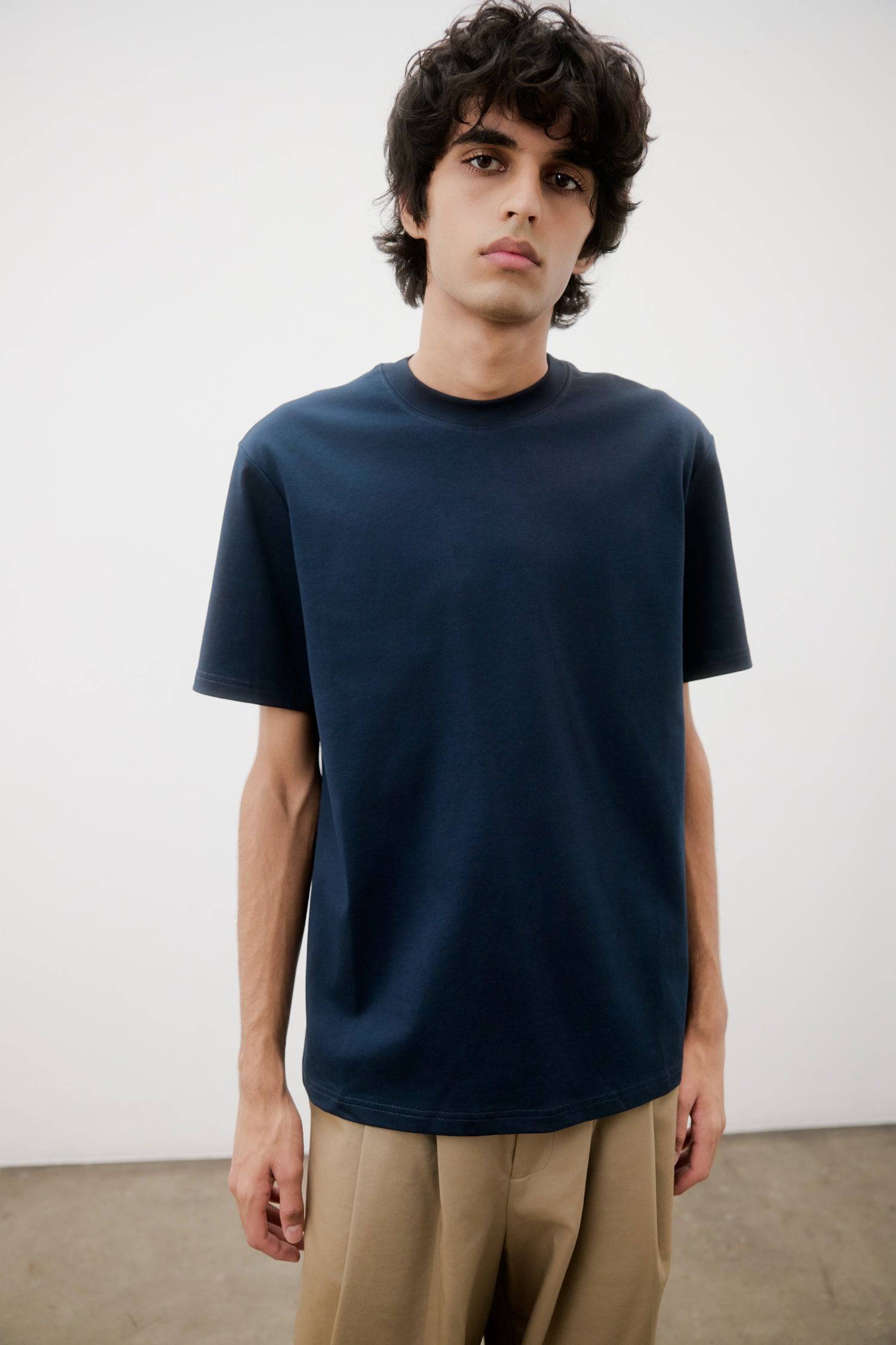 9094387925213, The Colin Top, Tops, Common Market, Basics,Black,Blue,Casual,cf-color-black,cf-color-white,cf-size-l,cf-size-m,cf-size-s,cf-size-xl,cf-size-xxl,cf-vendor-common-market,Charcoal,Comfortable,Everyday,Grey,Heather Grey,Men's,Ribbed,Ribbed Fabric,Ribbed Top,Short Sleeve,Solid,T-Shirt,Tee,Tops, Information The Colin Top is a relaxed-fit tee crafted from midweight cotton jersey for soft, everyday comfort. Featuring a classic crewneck and short sleeves, it’s a versatile essential for any wardrobe. D