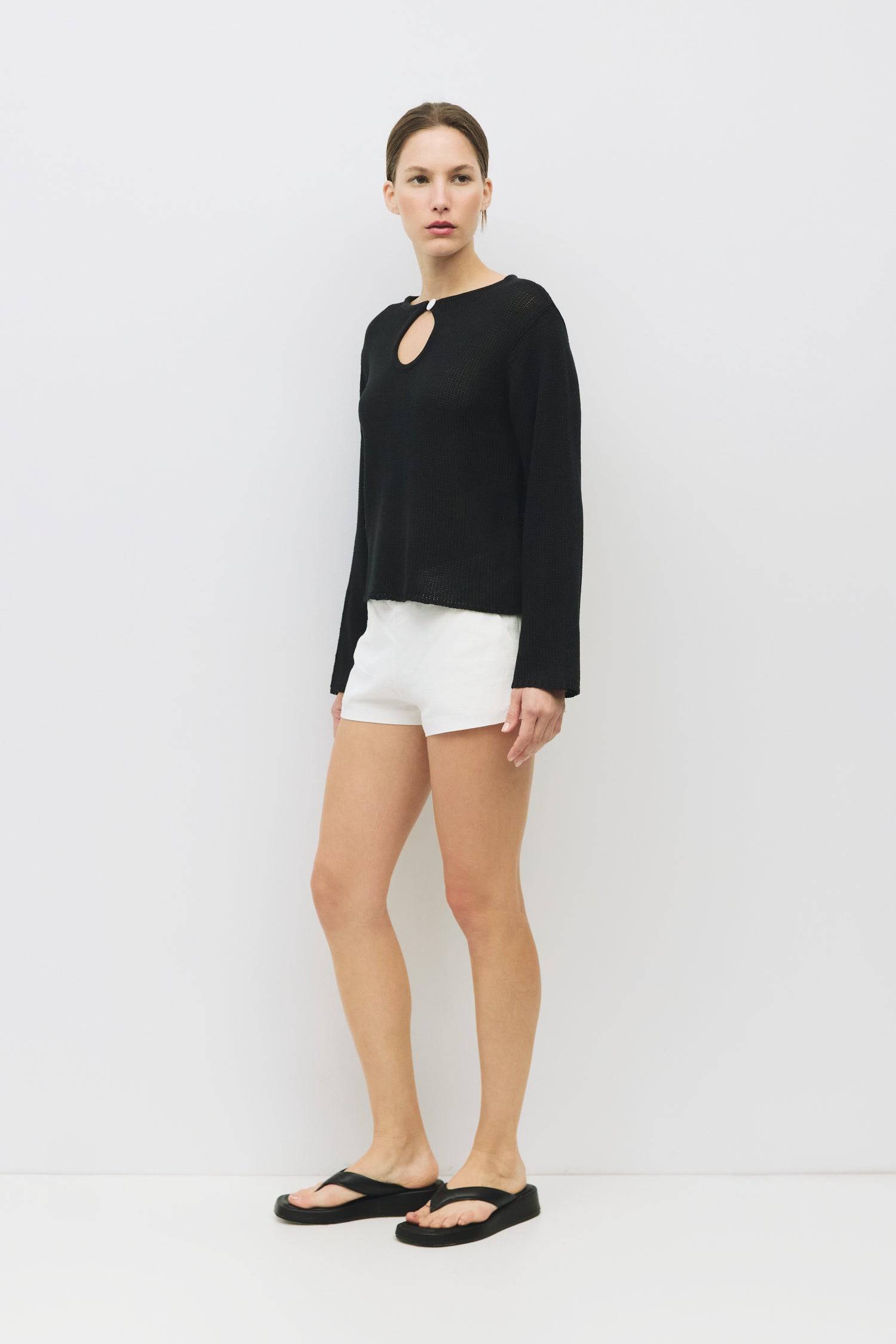 The Tala Sweater | Knit Sweater with Keyhole Neckline