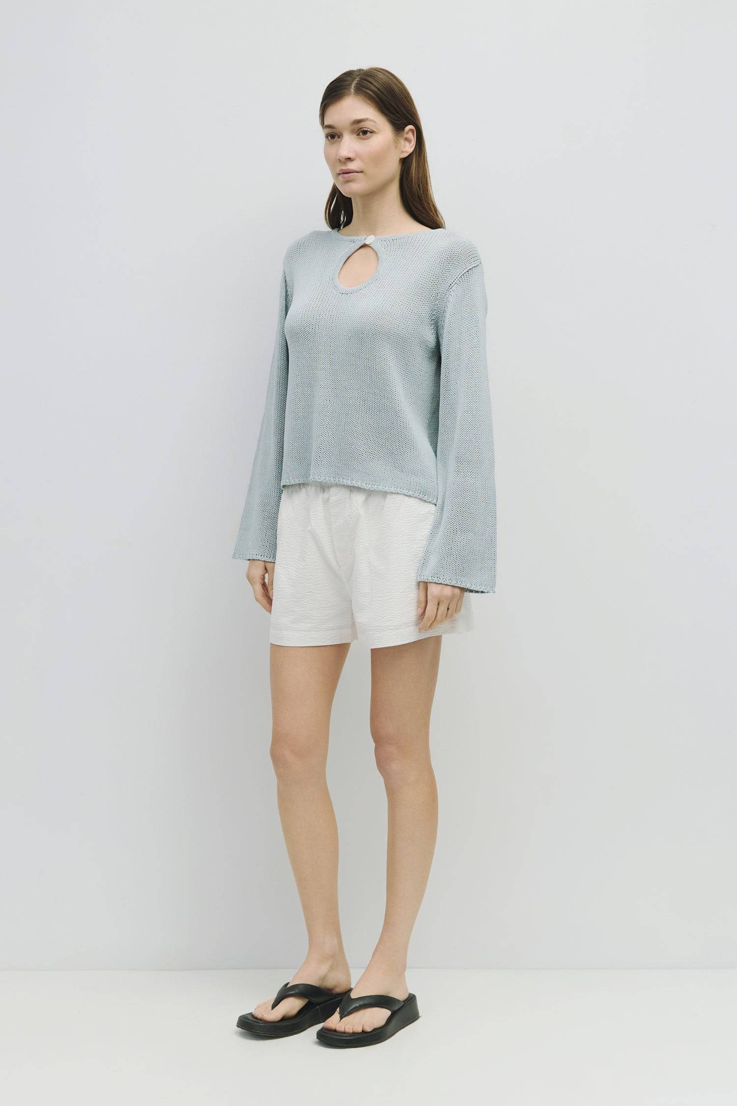 The Tala Sweater | Knit Sweater with Keyhole Neckline