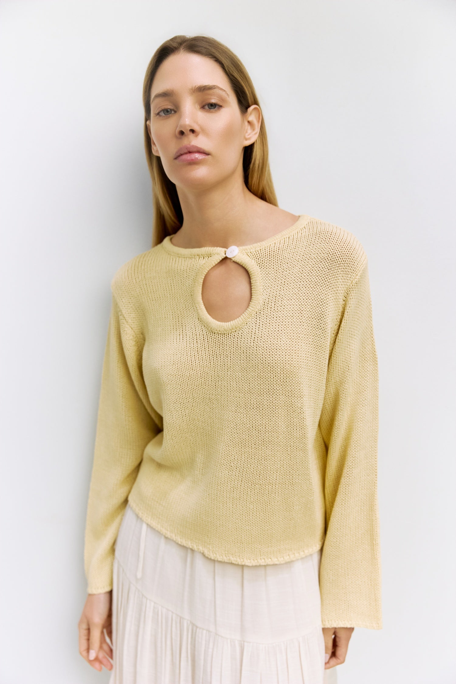 The Tala Sweater | Knit Sweater with Keyhole Neckline