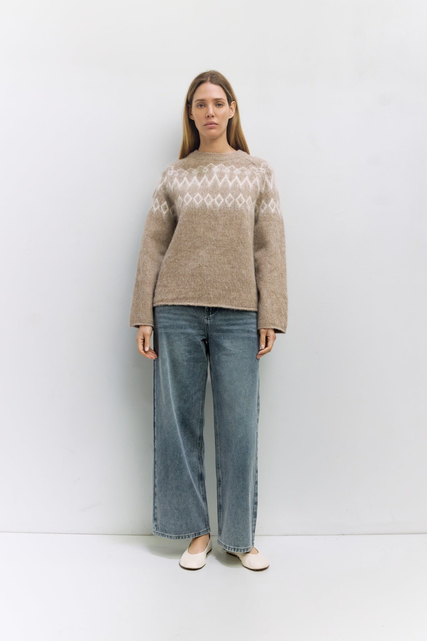 【美品】  NOWOS / ノーウォス | 2019AW | Mohair pullover knit ニット | F | ベージュ | レディース NOWOS 【美品】 NOWOS / ノーウォス | 2019AW | Mohair pullover knit