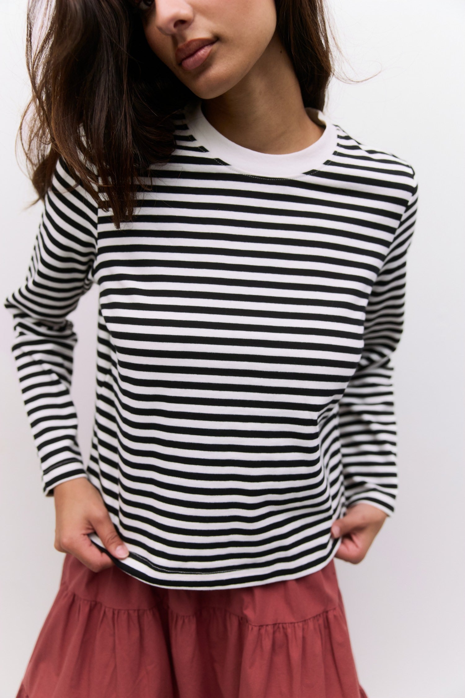 The Kathleen Top | Striped Long Sleeve T-Shirt