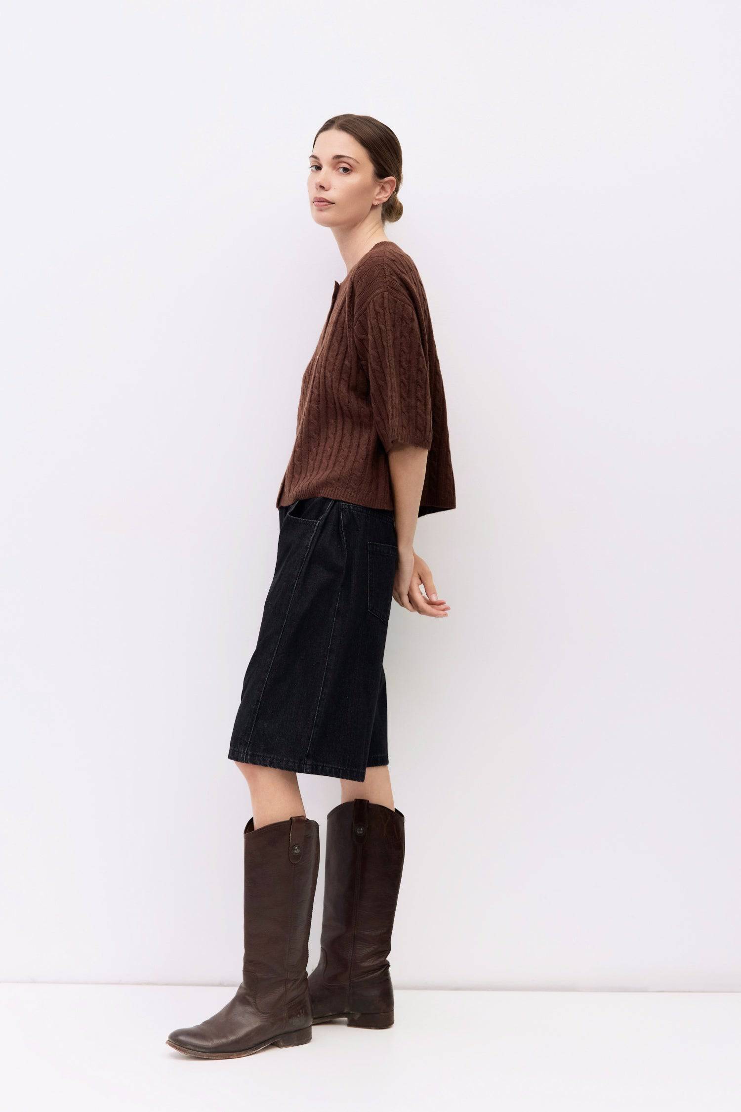 The Stacey Cardigan | Brushed Half Sleeve Cardigan