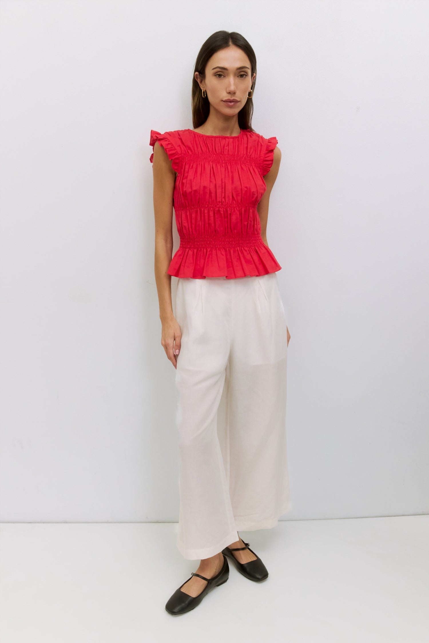 The Eugenie Top | Smocked Ruffle Top
