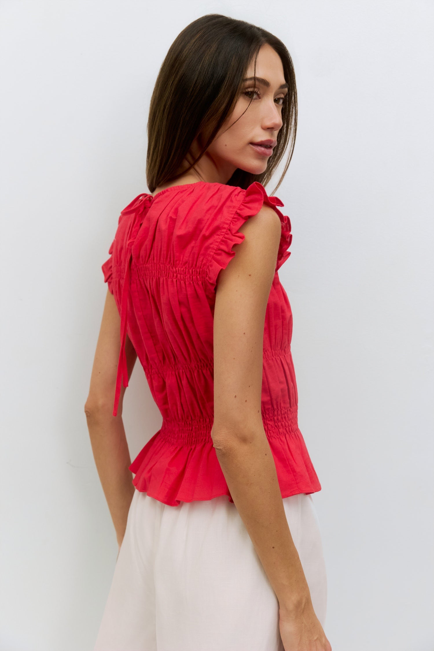The Eugenie Top | Smocked Ruffle Top