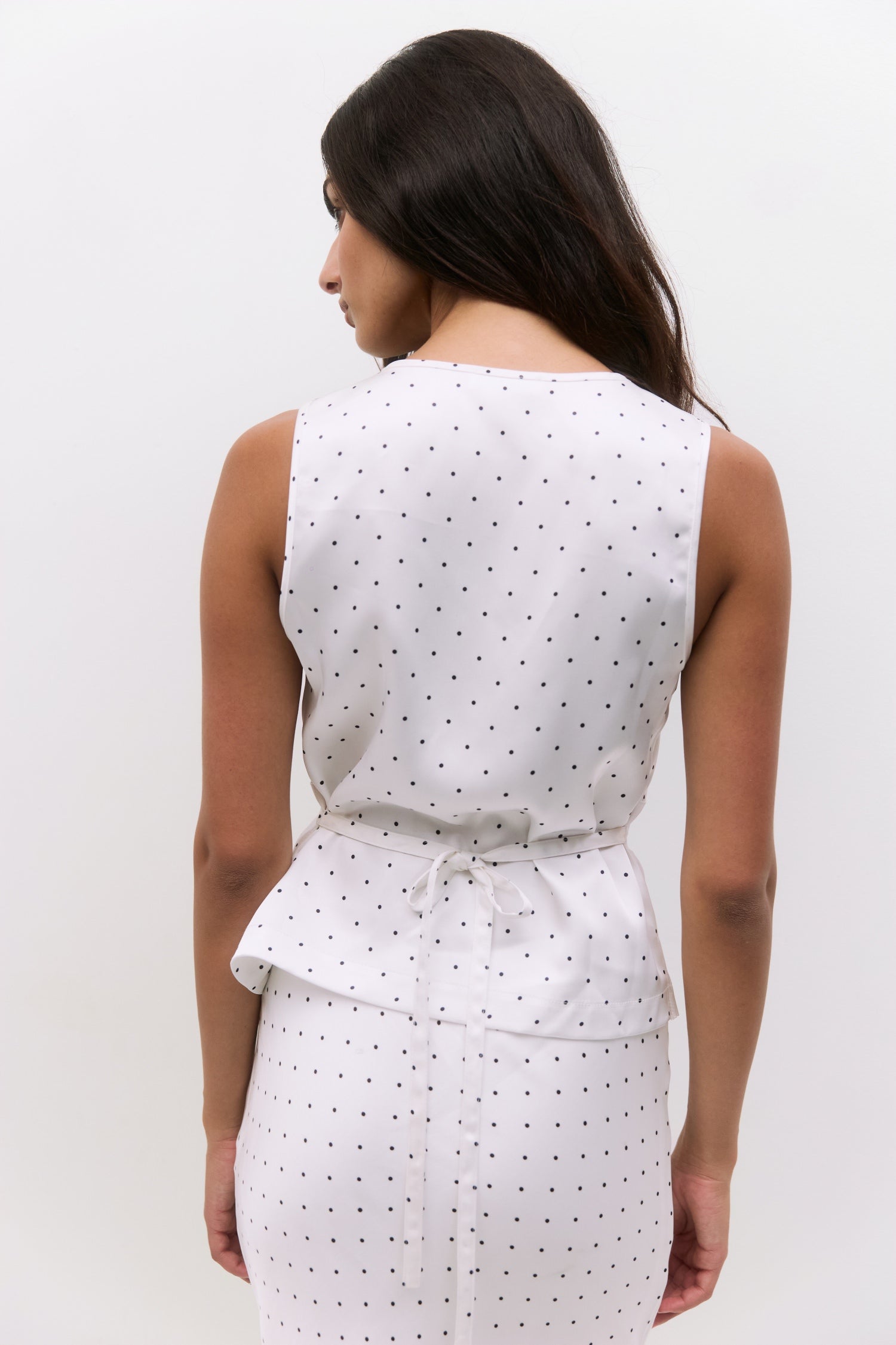 The Carly Top | Polka Dot V-Neck Blouse