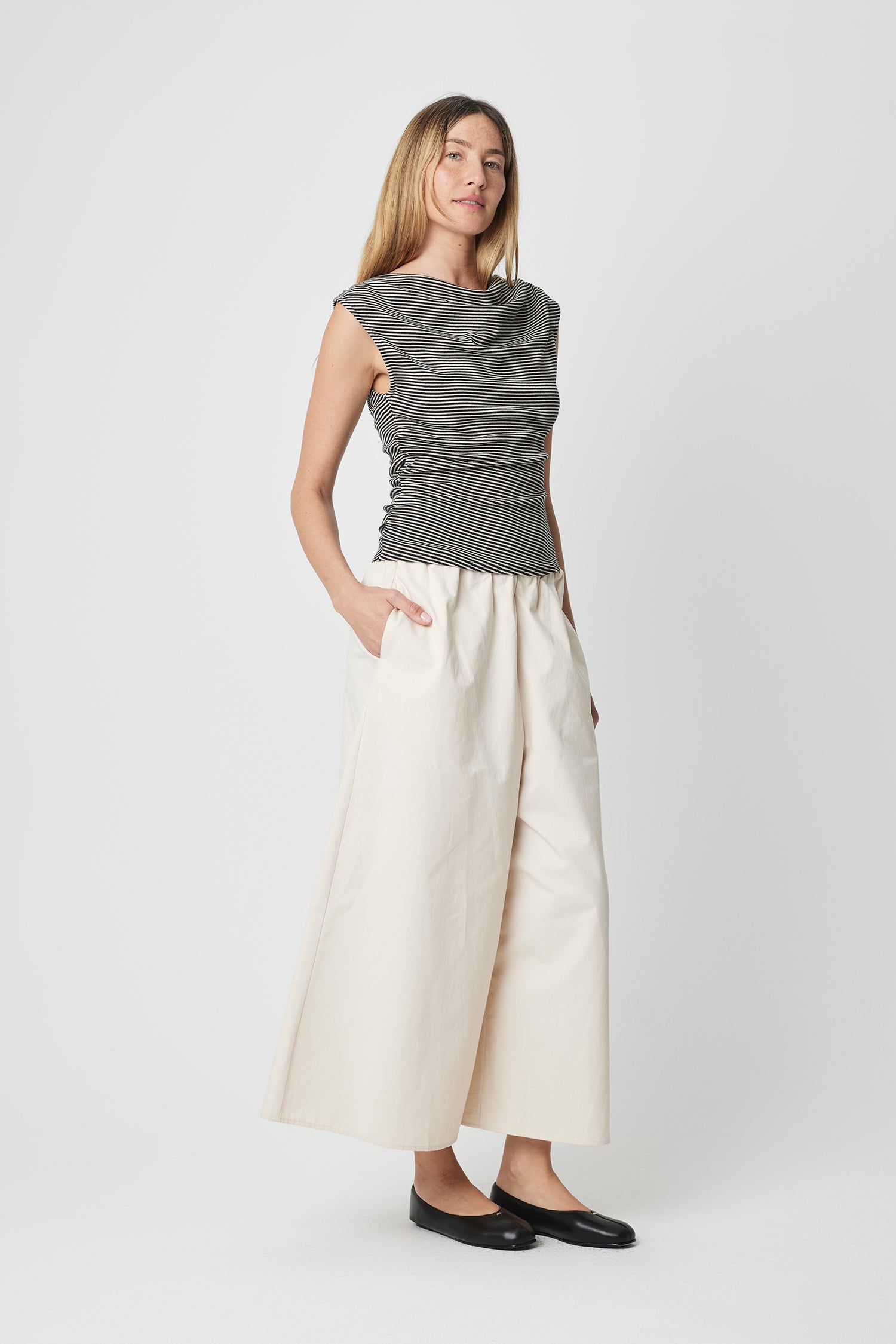 トップス Rumi The Rumi Top | Striped Knit Cowl Neck Top