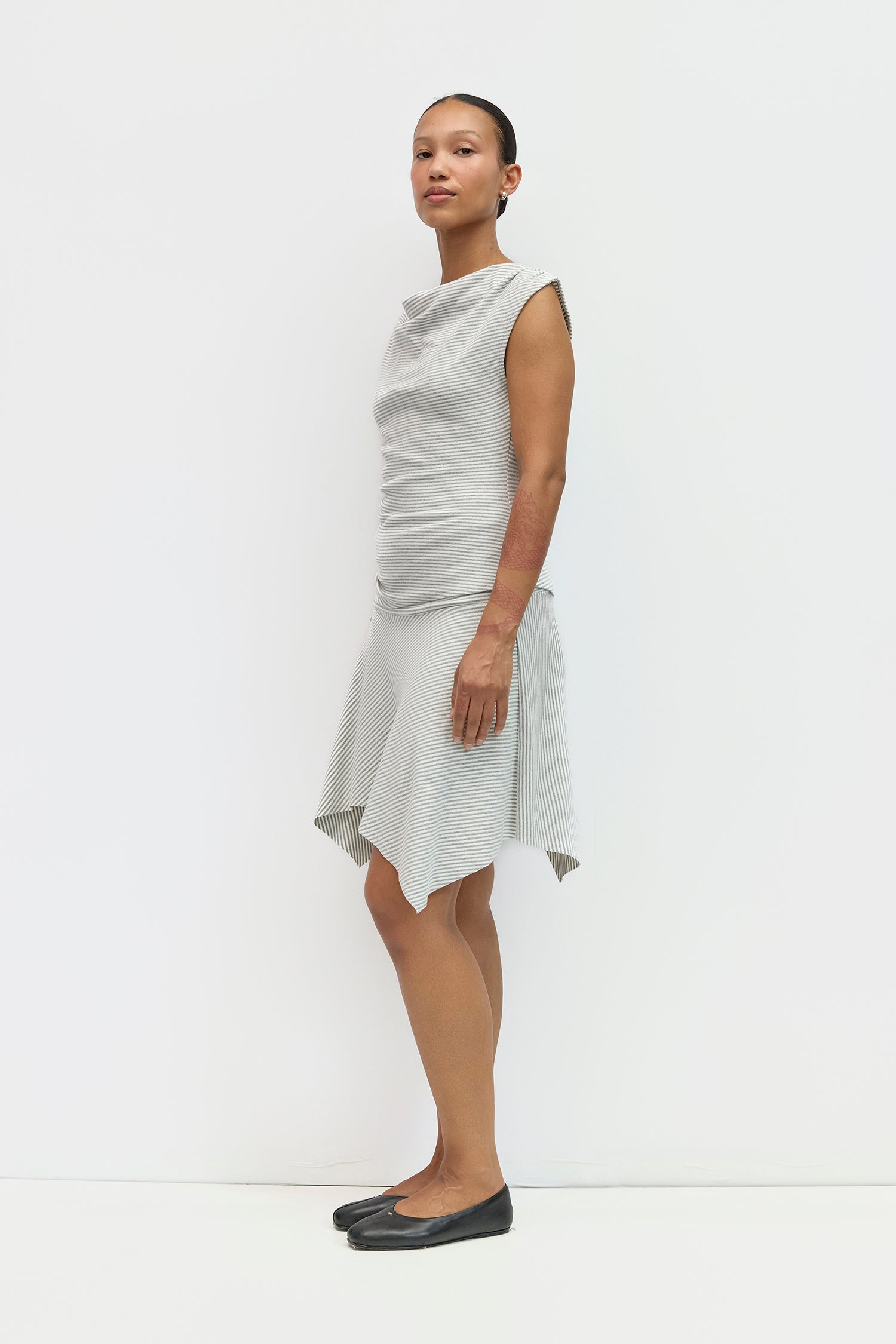 The Rumi Top | Striped Knit Cowl Neck Top