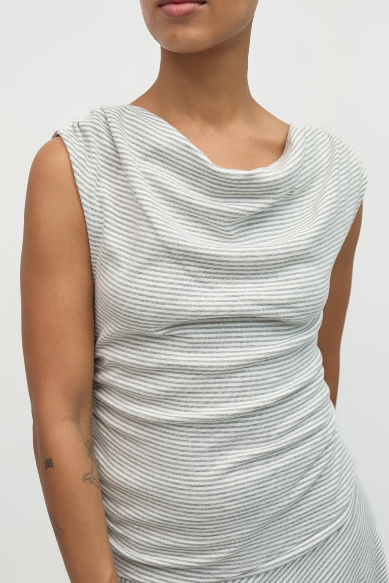 The Rumi Top | Striped Knit Cowl Neck Top