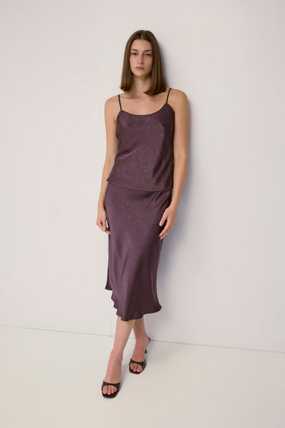 The Jasmine Top | Crinkle Satin Tank
